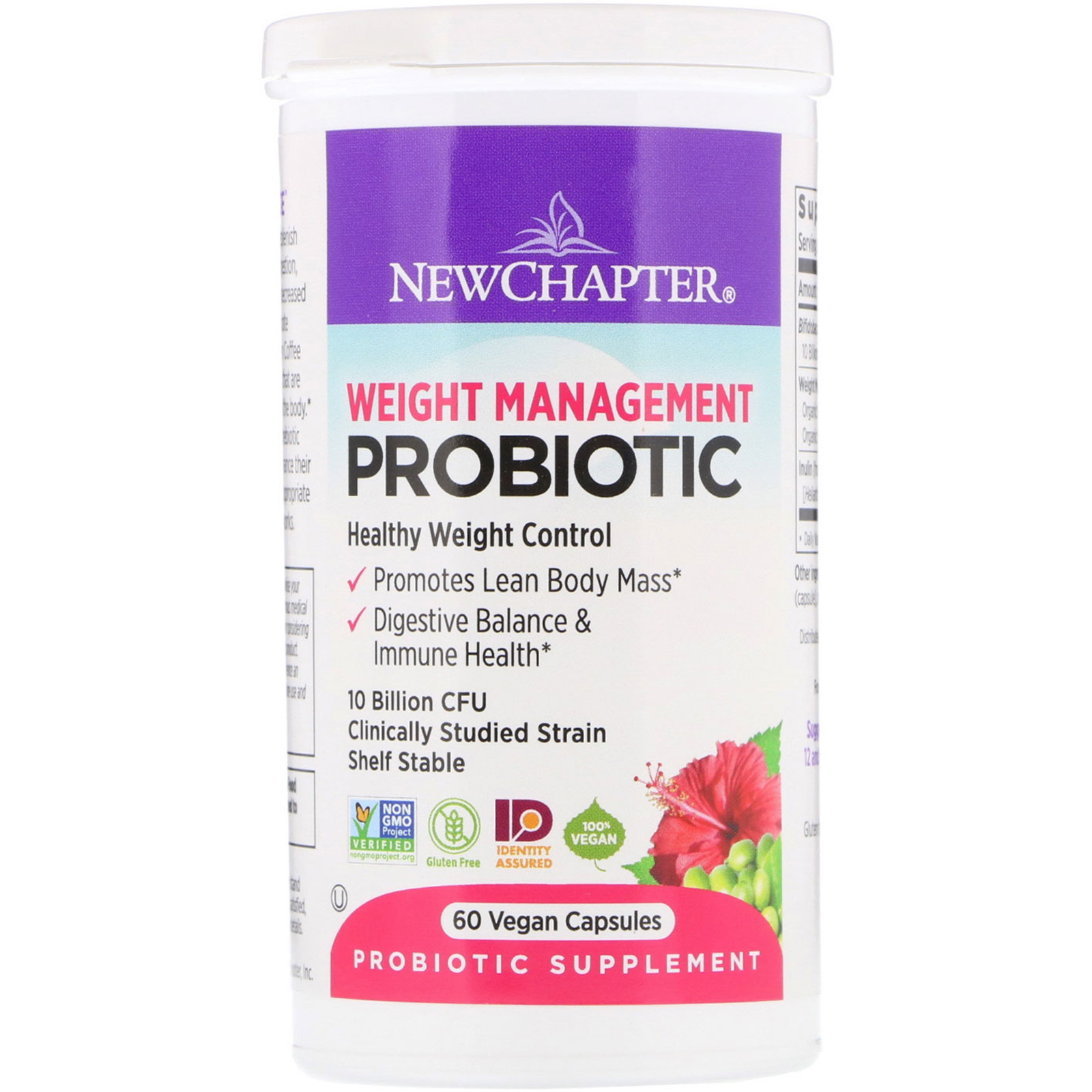 New Chapter, Weight Management Probiotic, 10 Billion CFU, 60 Vegan Capsules - Imagem 3