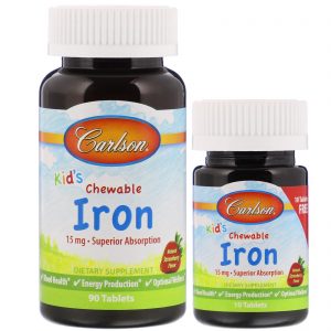 Comprar carlson labs, kid's chewable iron, natural strawberry flavor, 15 mg, 90 tablets preço no brasil ferro vitaminas e minerais suplemento importado loja 137 online promoção -