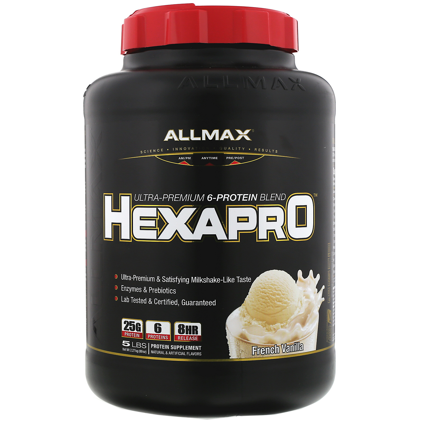 ALLMAX Nutrition, Hexapro, Mistura de 6 Proteínas Ultrapremium, Baunilha, 2,27 kg (5 lb)