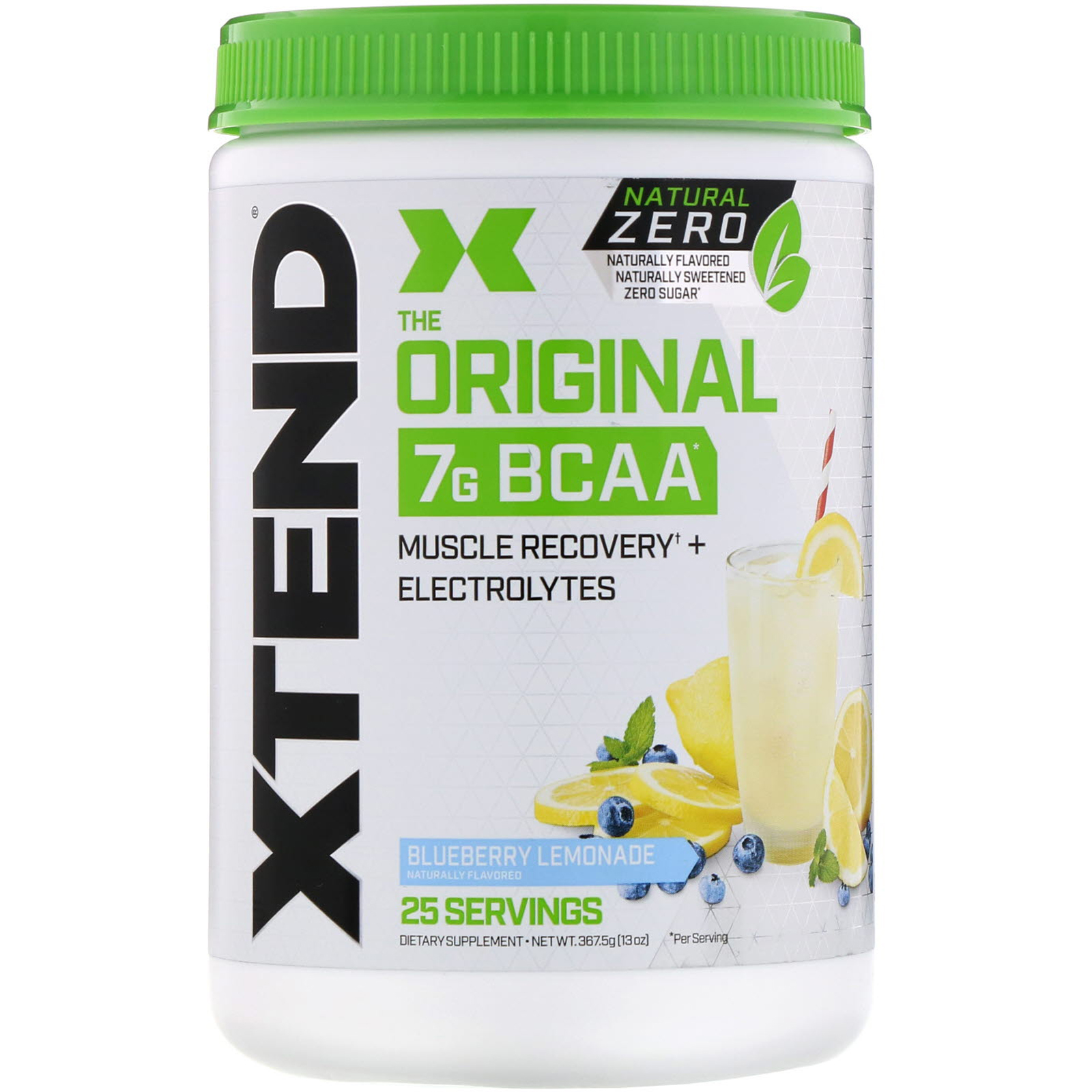 Scivation, Xtend, The Original 7G BCAA, Natural Zero, Limonada de Mirtilo, 13 oz (367,5 g)
