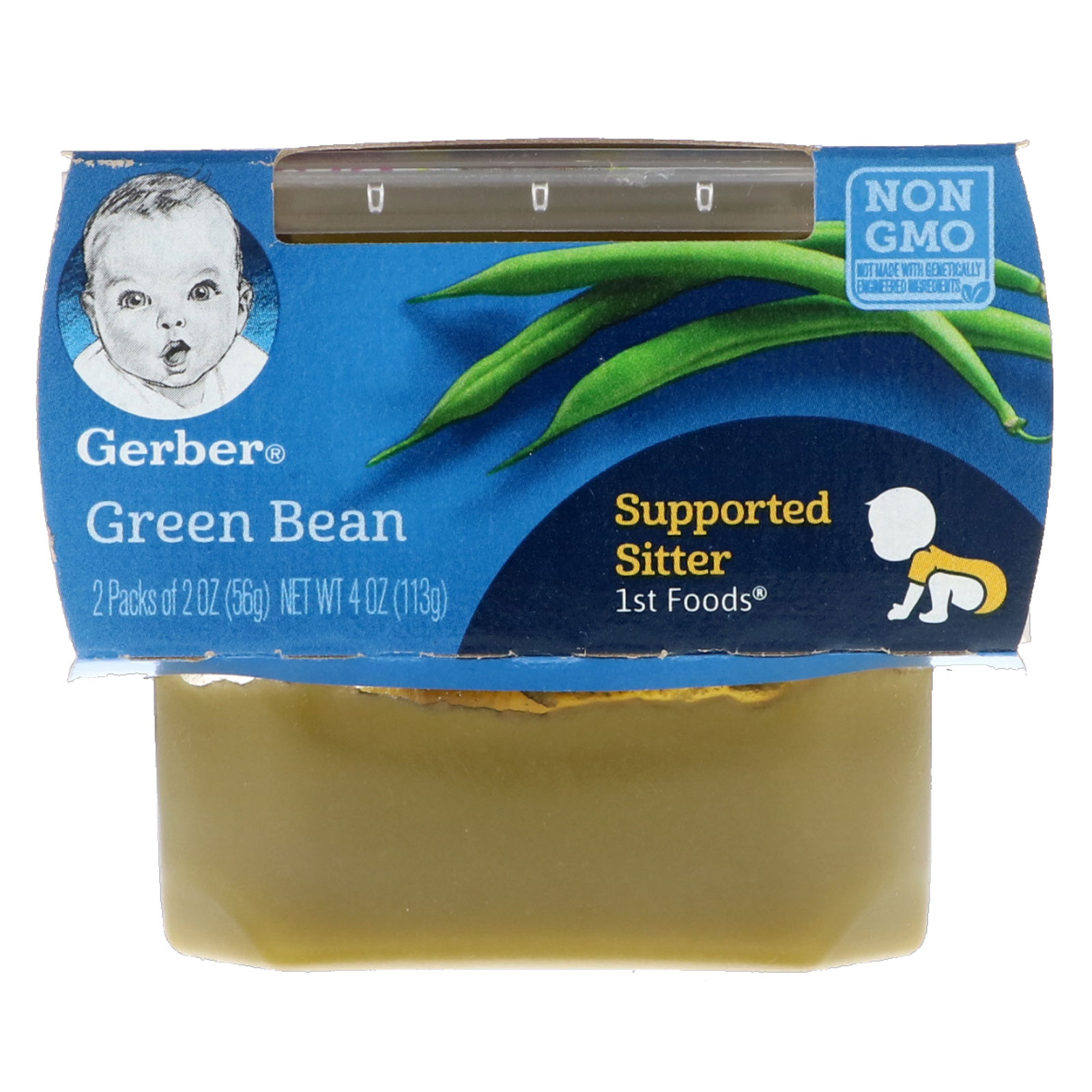Gerber, Green Bean, 2 Pack, 2 oz (56 g) Each