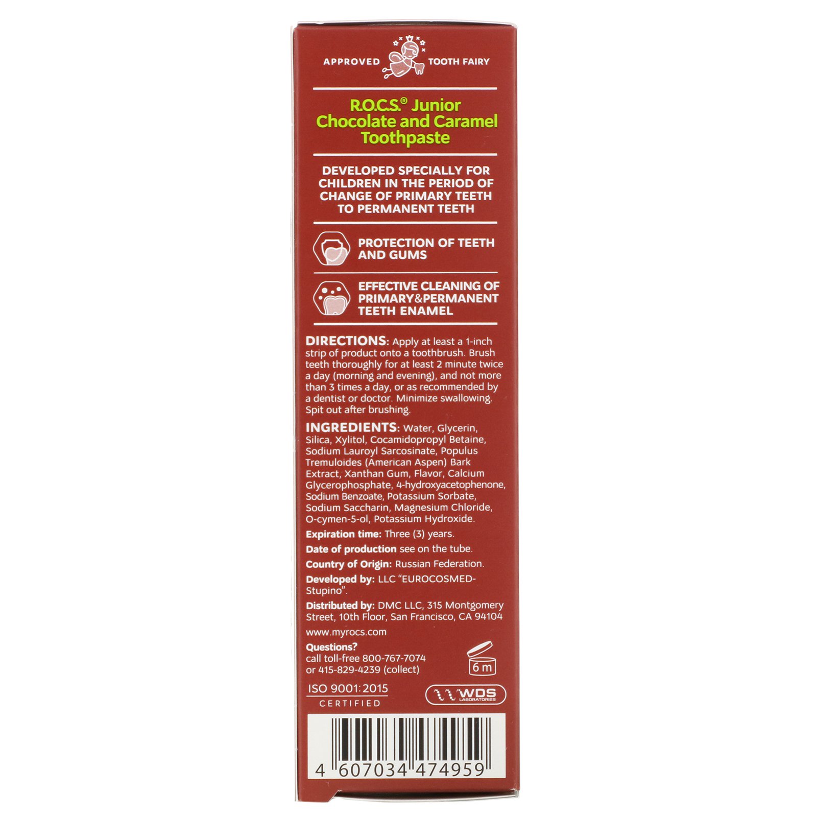 R.O.C.S. , Junior, Chocolate & Caramel Toothpaste, 6-12 Years, 2.6 oz (74 g) - Imagem 3