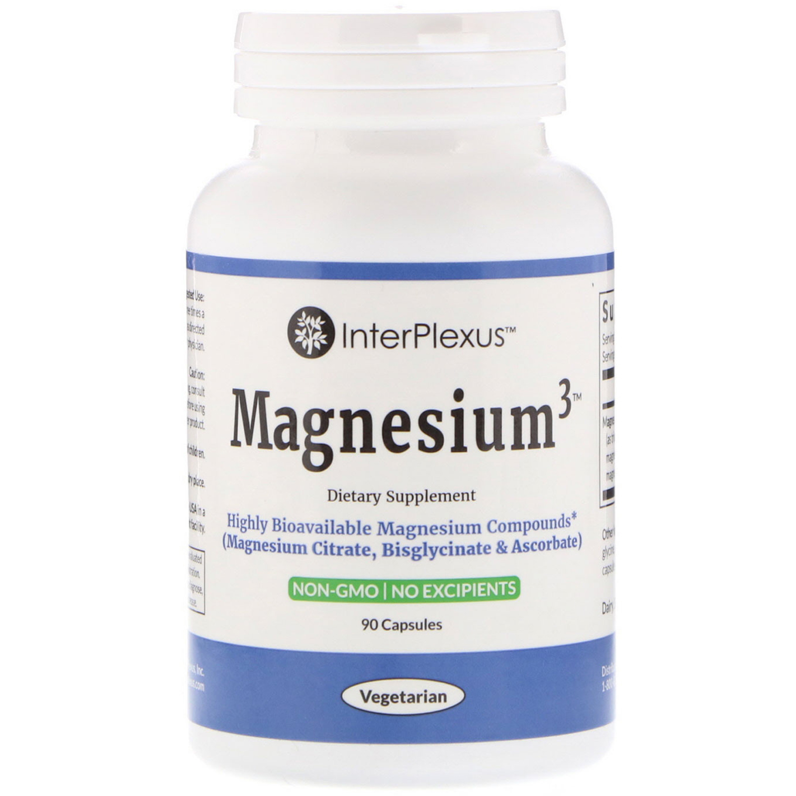 InterPlexus , Magnesium3, 90 Cápsulas