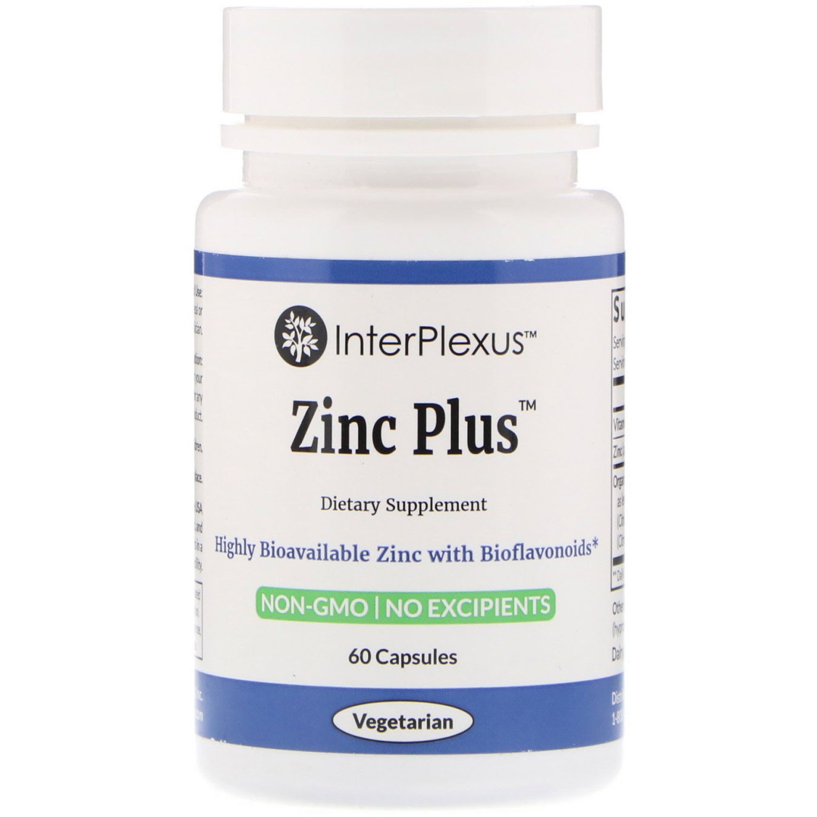 InterPlexus , Zinc Plus, 60 Cápsulas