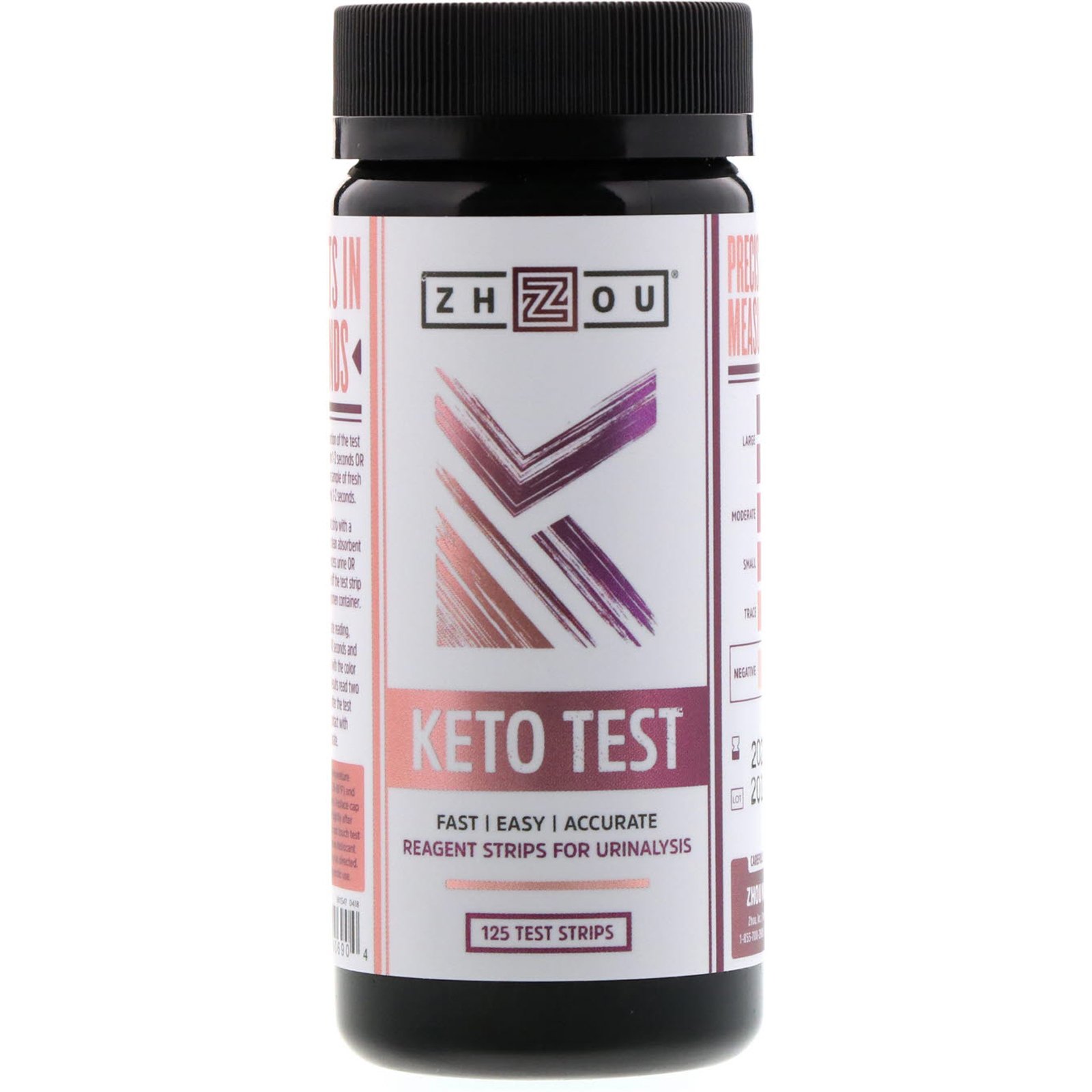 Zhou Nutrition, Teste Cetogênico, 125 Faixas de Teste - Imagem 3