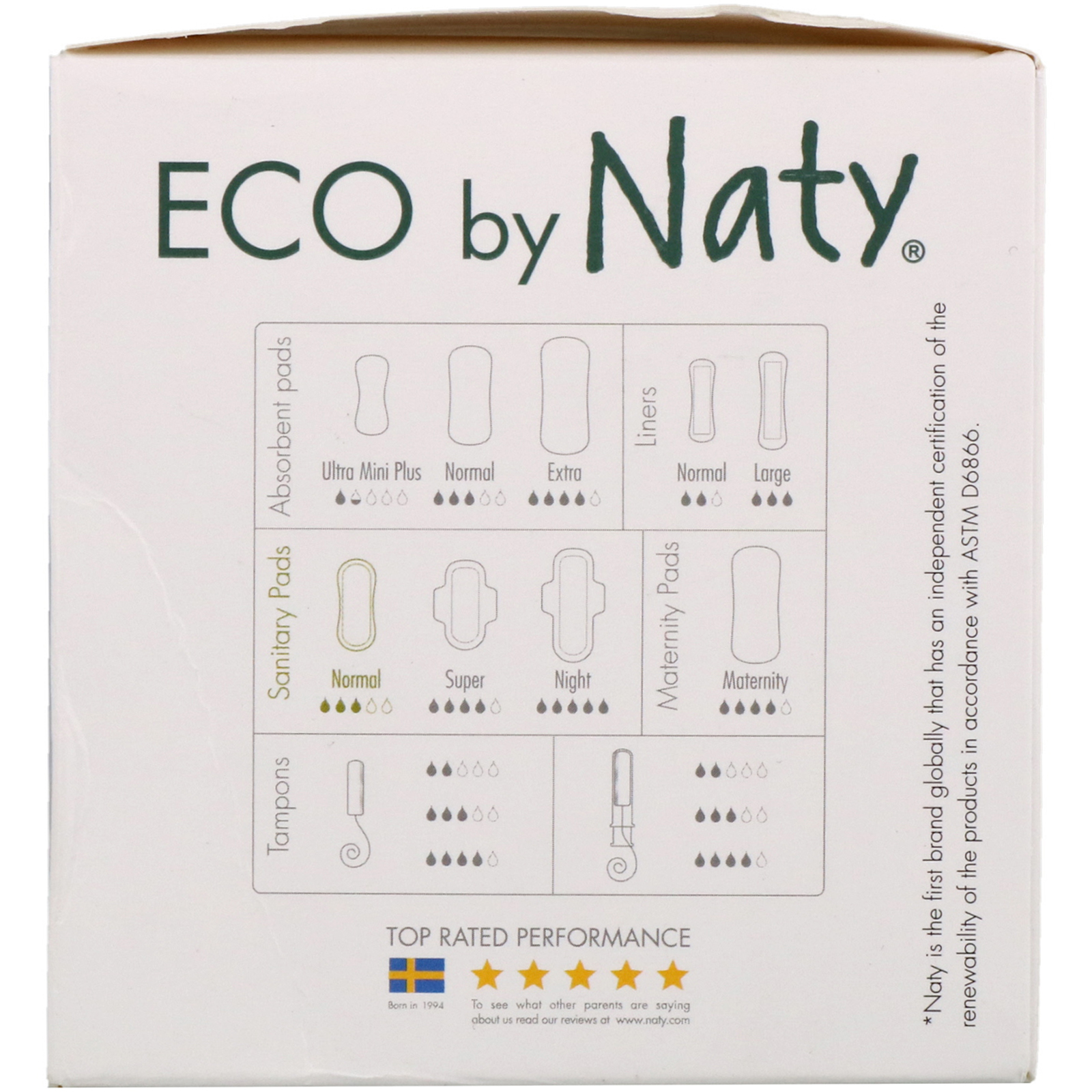 Naty, Absorventes Finos, Normal, 15 Absorventes Ecológicos - Imagem 2