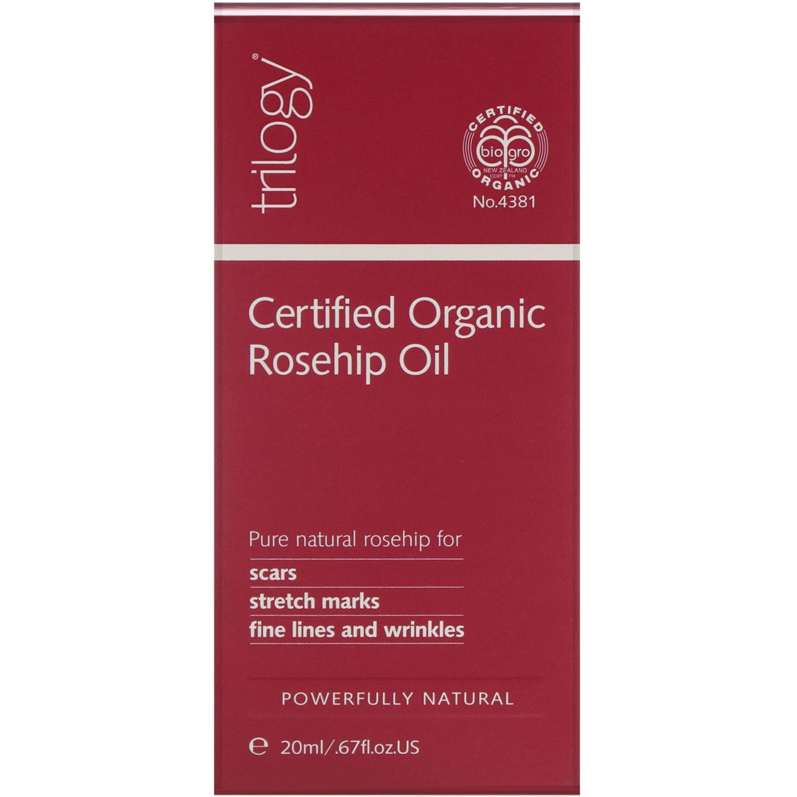 Trilogy, Óleo de Rosa Mosqueta Orgânica Certificada, 20 ml (0,67 fl oz) - Imagem 2