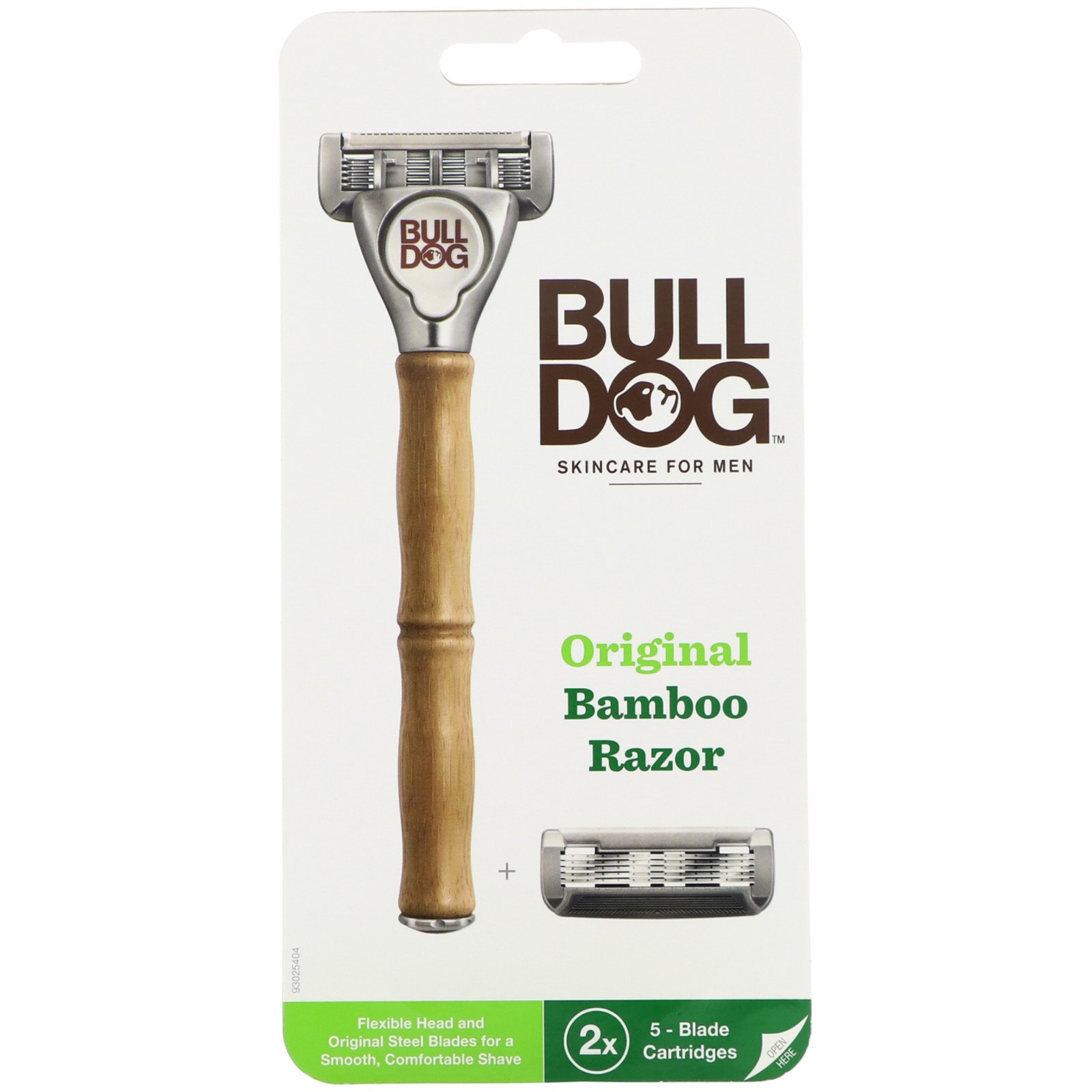 Bulldog Skincare For Men, Navalha Original de Bambu, Dois Cartuchos de 5 Lâminas - Imagem 2