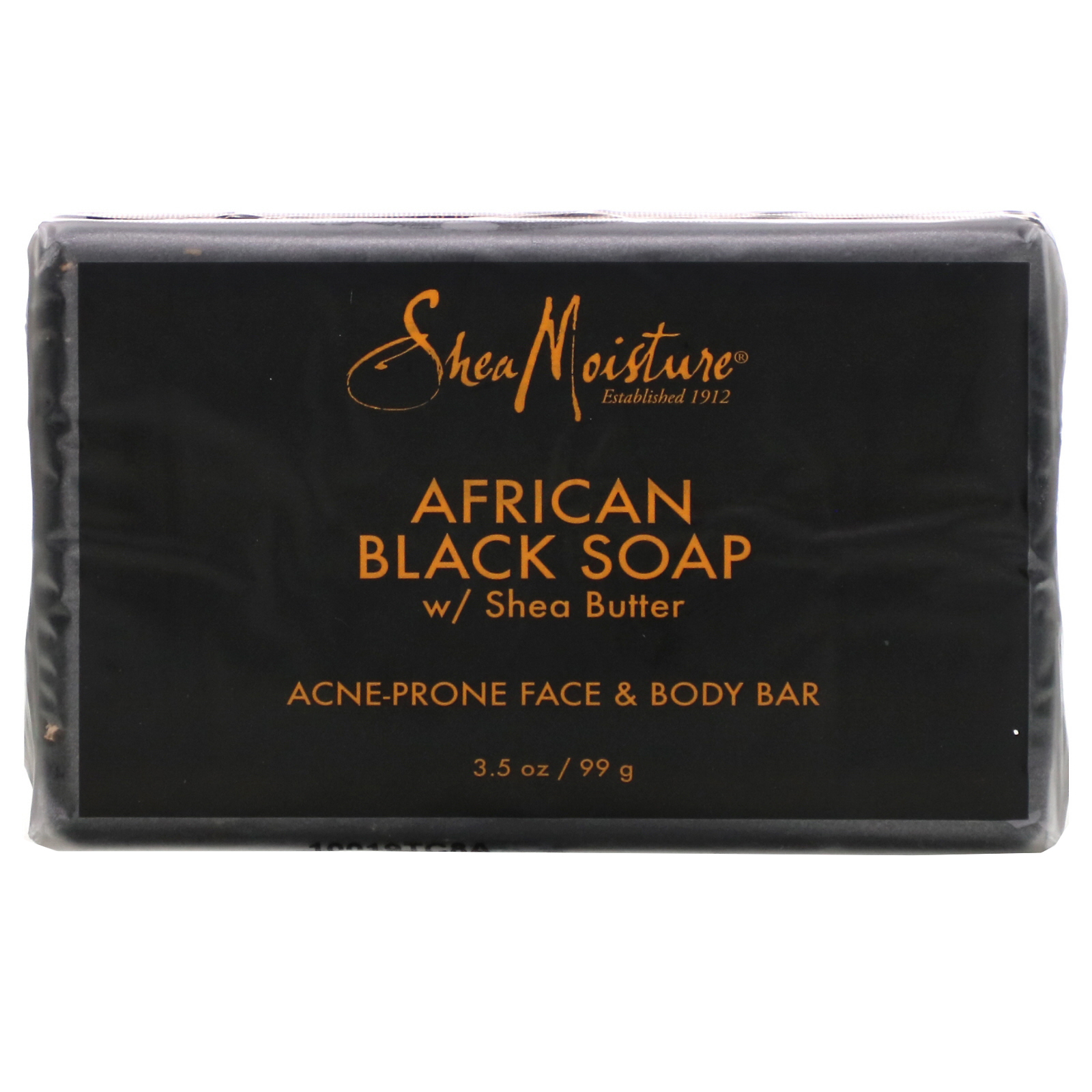 SheaMoisture, Acne Prone Face & Body Bar, African Black Soap with Shea Butter, 3.5 oz (99 g)