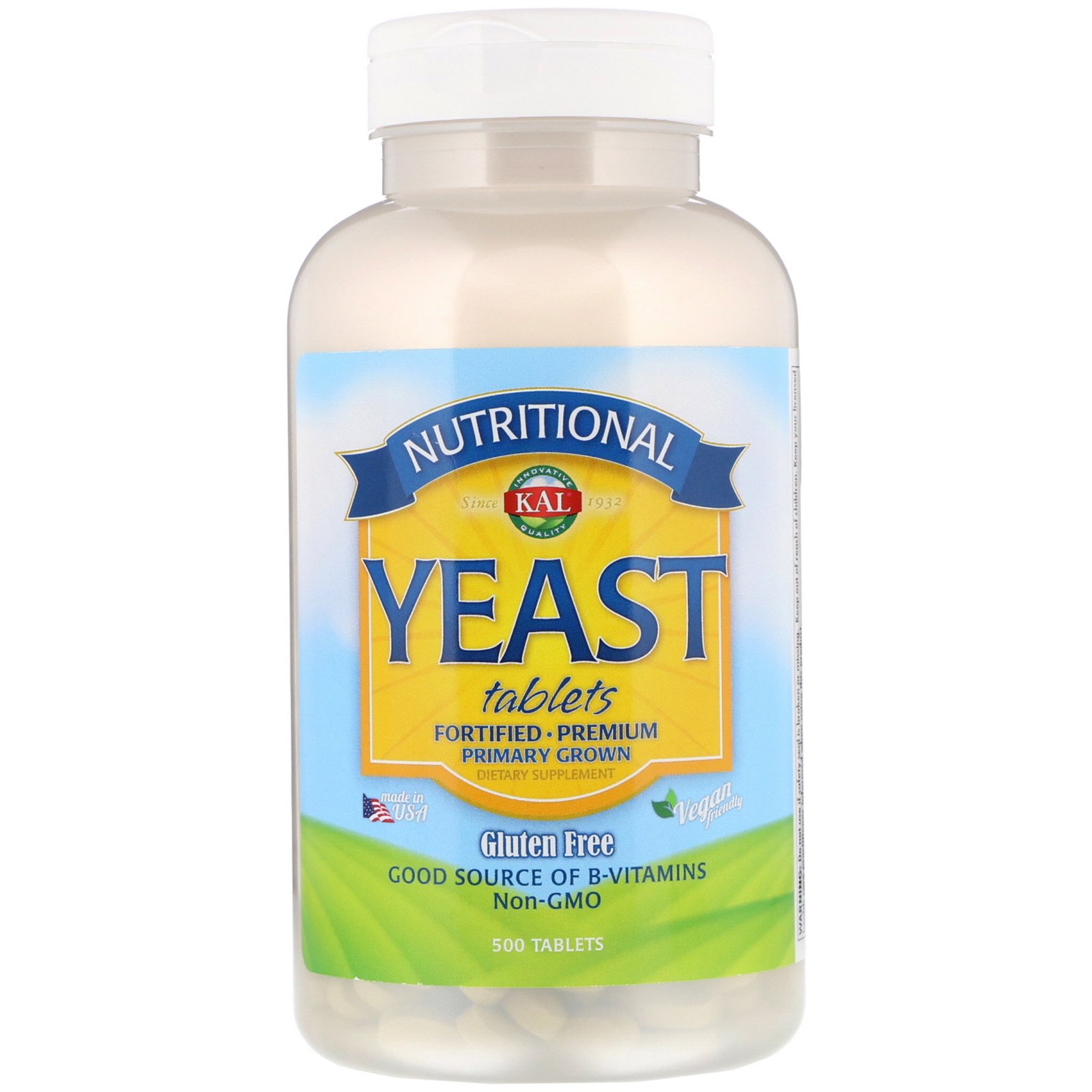 KAL, Nutritional Yeast, 500 Tablets