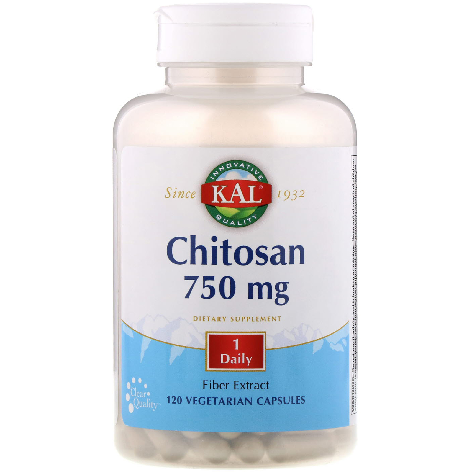 KAL, Chitosan, 750 mg, 120 Vegetarian Capsules