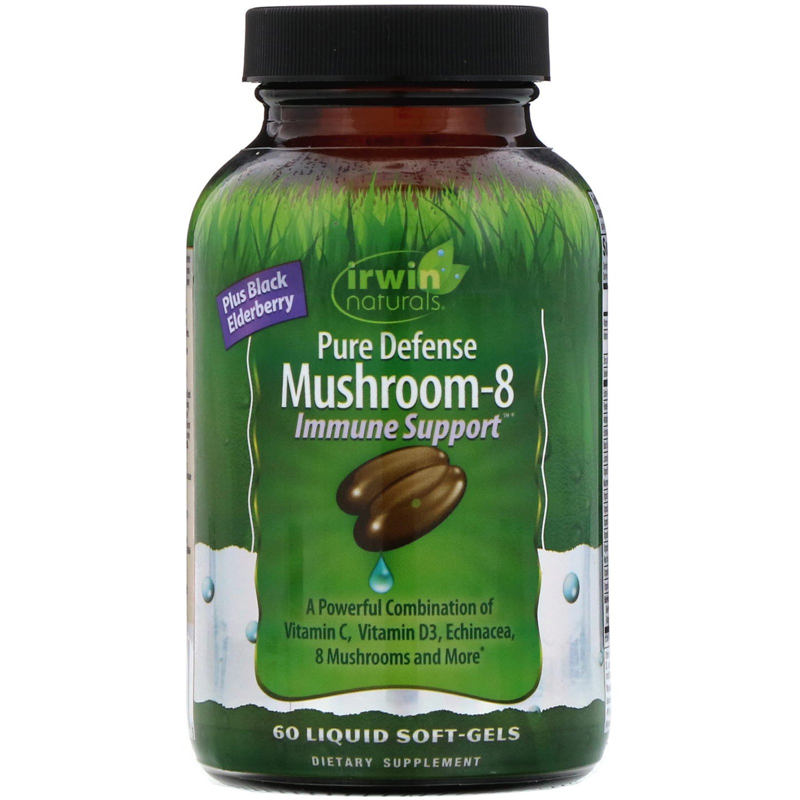 Irwin Naturals, Pure Defense Mushroom-8, Suporte Imunológico, 60 Cápsulas Gelatinosas Líquidas