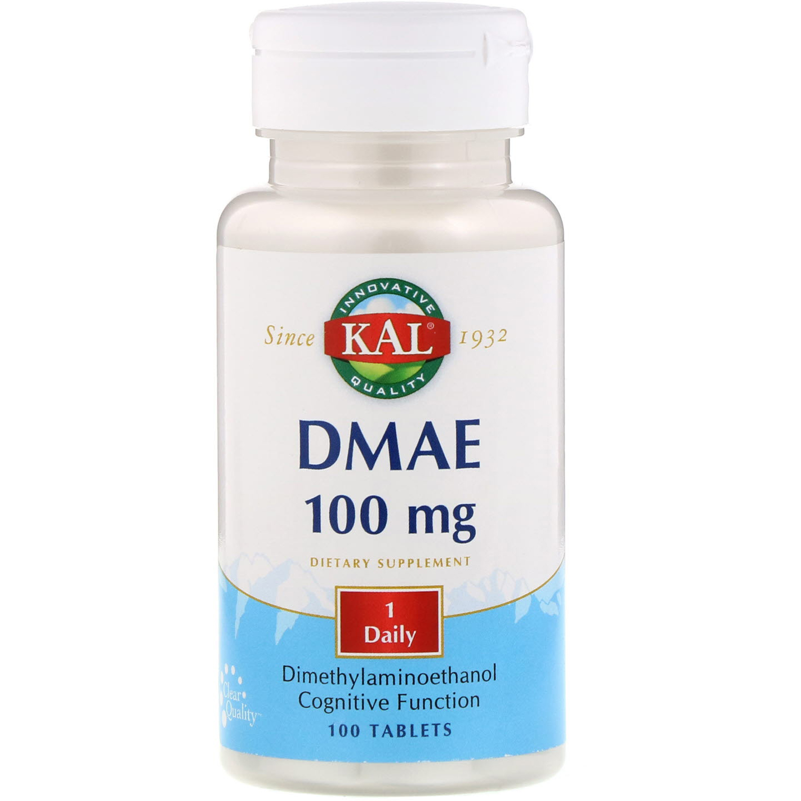 KAL, DMAE, 100 mg, 100 comprimidos