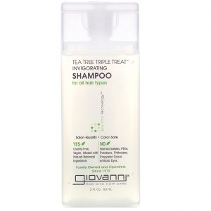 Comprar giovanni, tea tree triple treat invigorating shampoo, 2 fl oz (60 ml) preço no brasil banho & beleza cuidados com os cabelos shampoo orgânico xampu suplemento importado loja 47 online promoção -