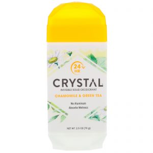 Comprar crystal body deodorant, desodorante sólido invisível, camomila e chá verde, 2. 5 oz (70 g) preço no brasil banho & beleza cuidados pessoais desodorante suplemento importado loja 173 online promoção -