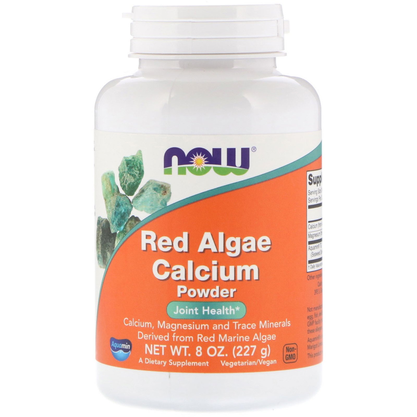 Now Foods, Cálcio de Algas Vermelhas em Pó, 227 g