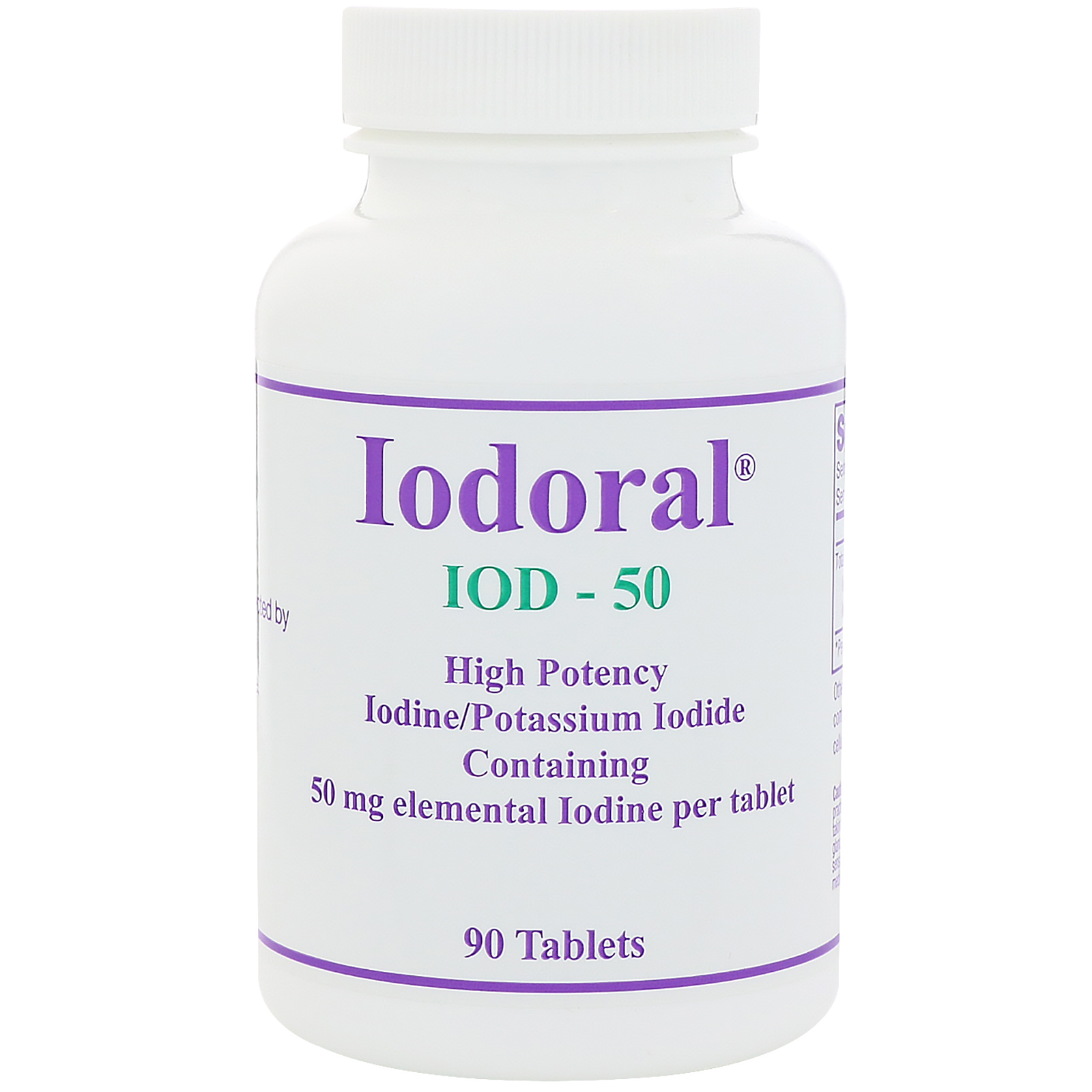 Optimox, Iodoral, 50 mg, 90 Comprimidos