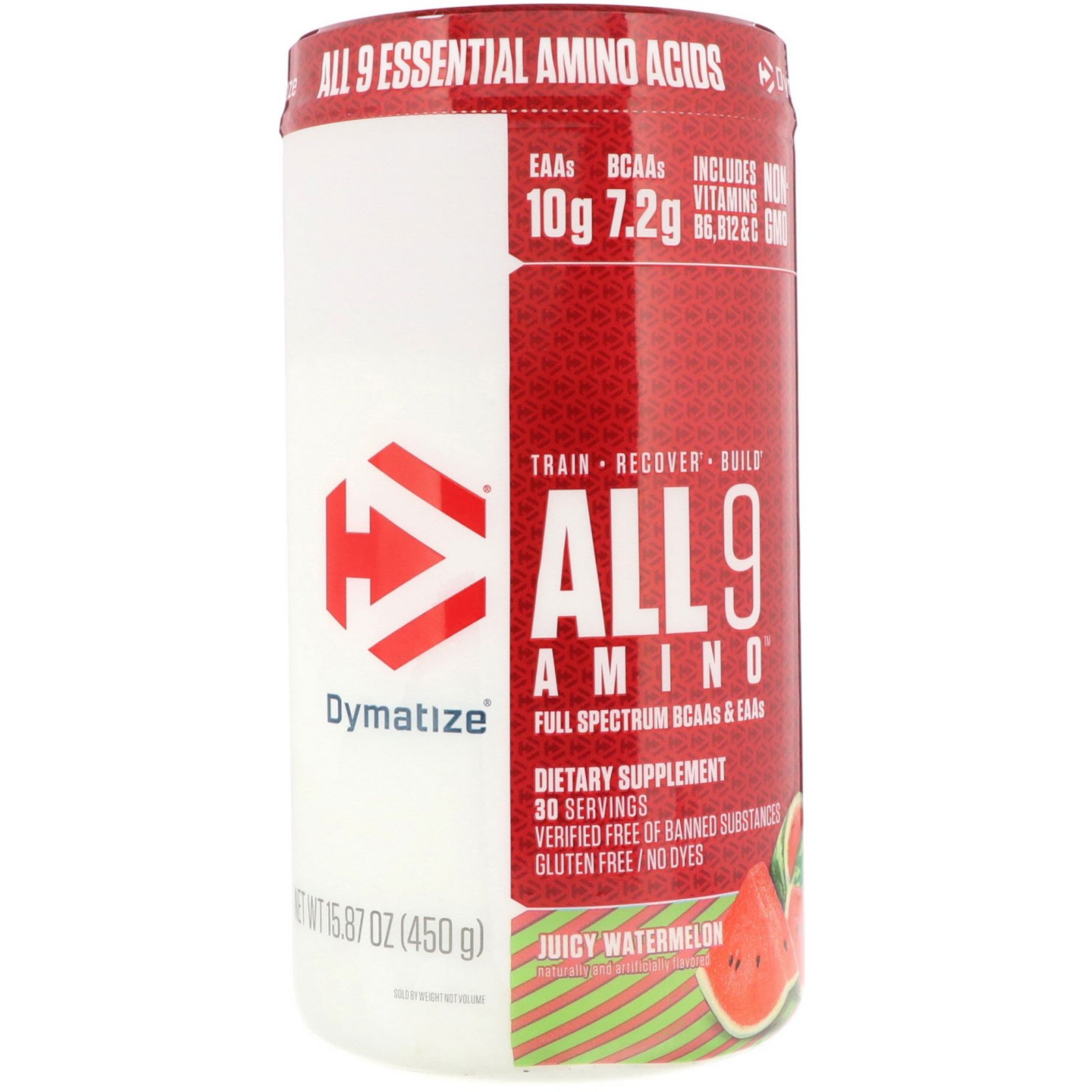 Dymatize Nutrition, All 9 Amino, Melancia Suculenta, 450 g (15,87 oz)