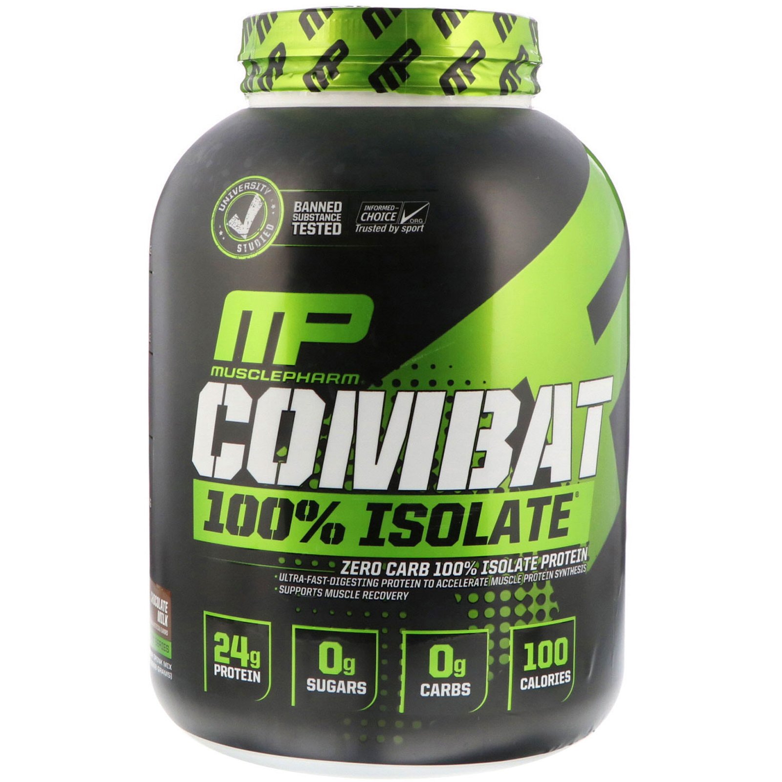 MusclePharm, Isolado Combat 100%, Leite com Chocolate, 5 lb (2268 g)