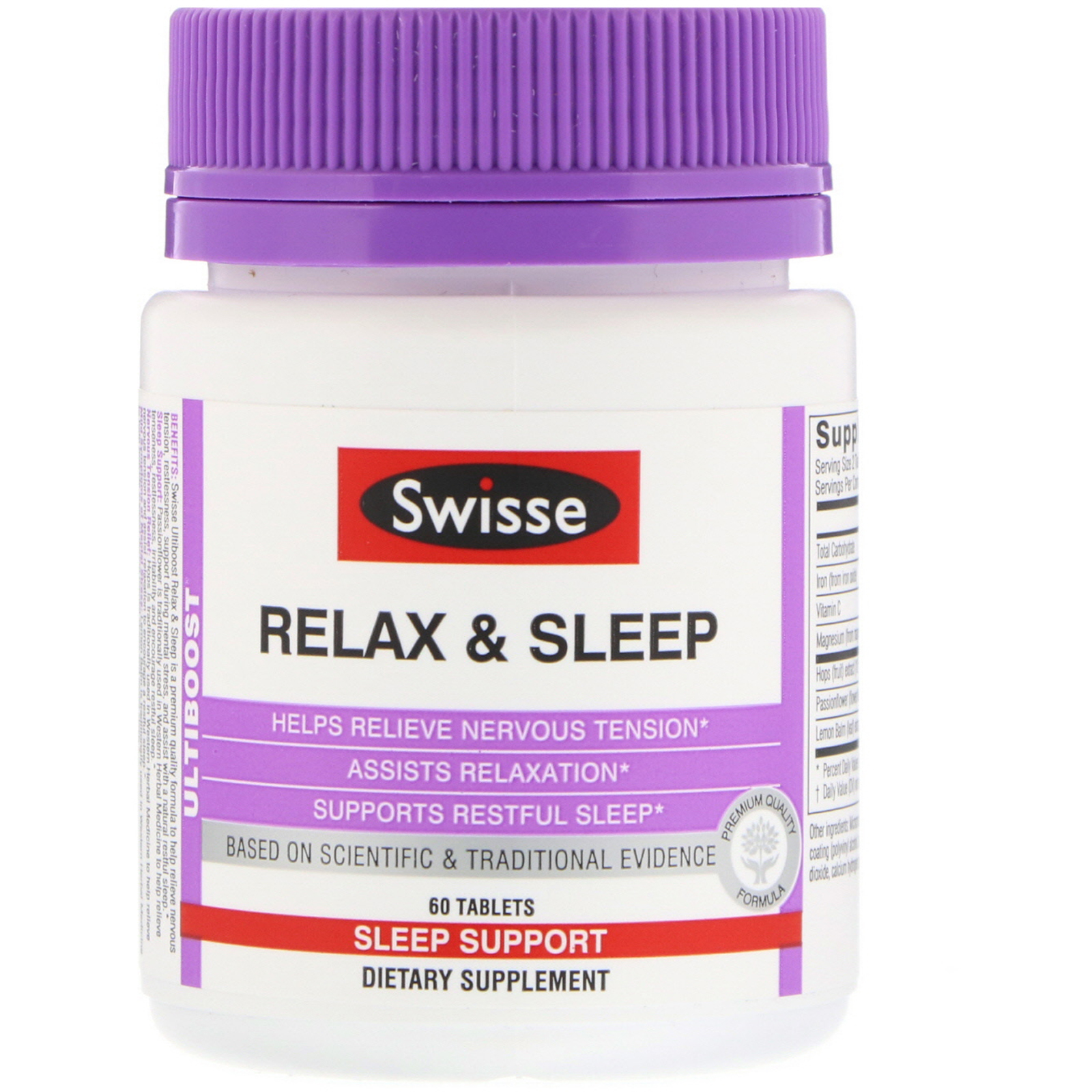 Swisse, Ultiboost, Relaxe e durma, 60 comprimidos