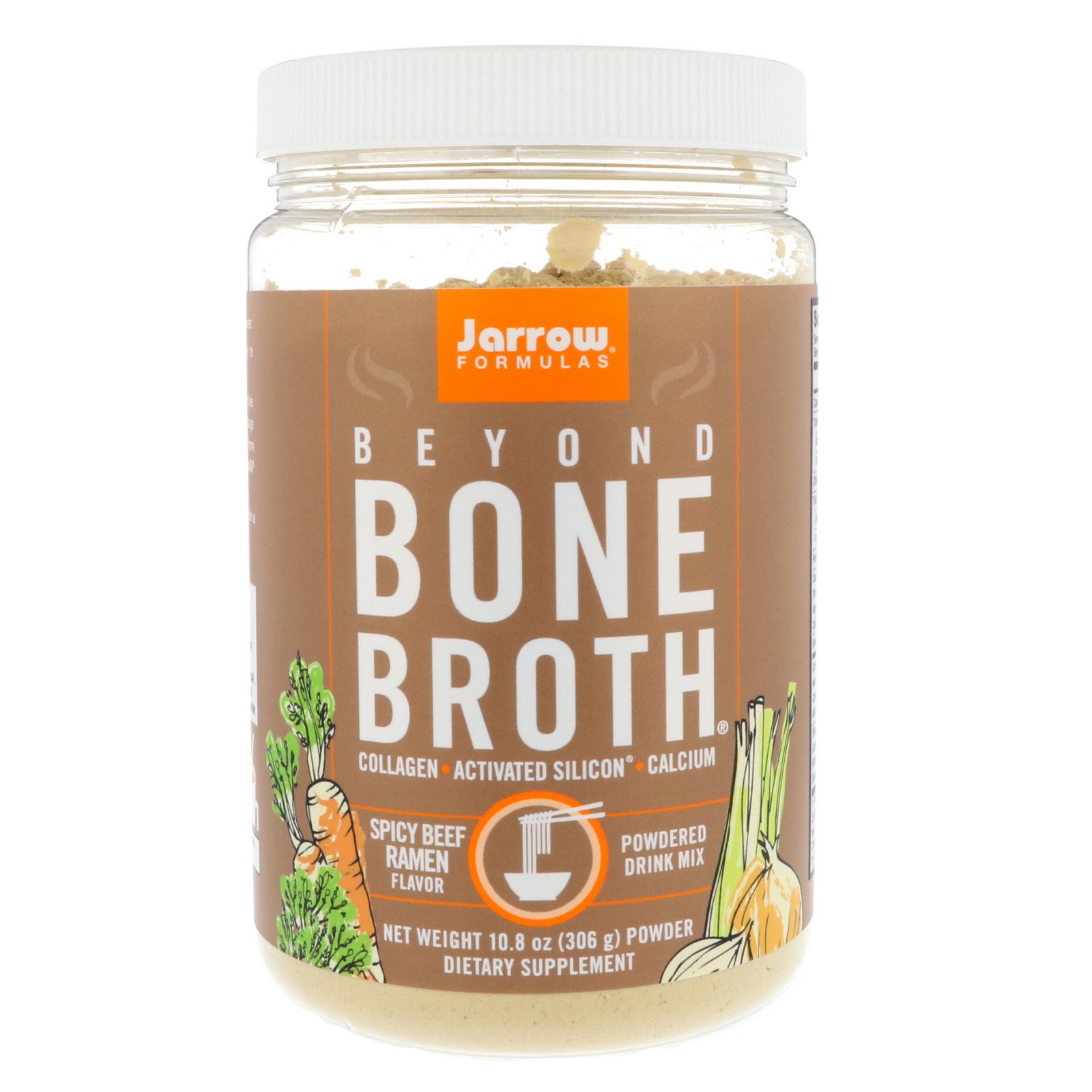 Jarrow Formulas, Além do Caldo de Ossos, Sabor Ramen de Carne Apimentada, 10,8 oz (306 g)