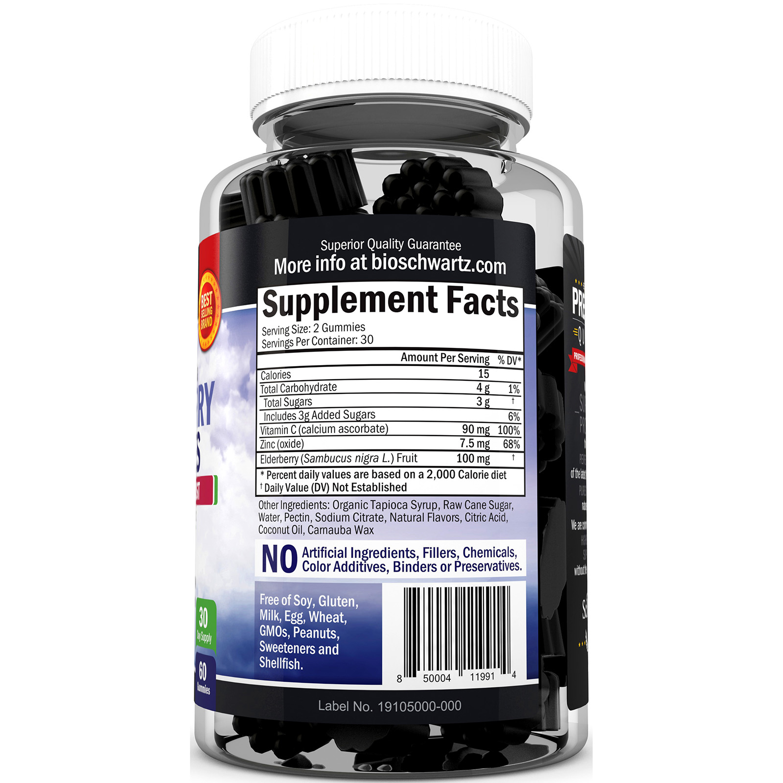 BioSchwartz, Advanced Formula Elderberry Gummies, 60 Gummies - Imagem 2