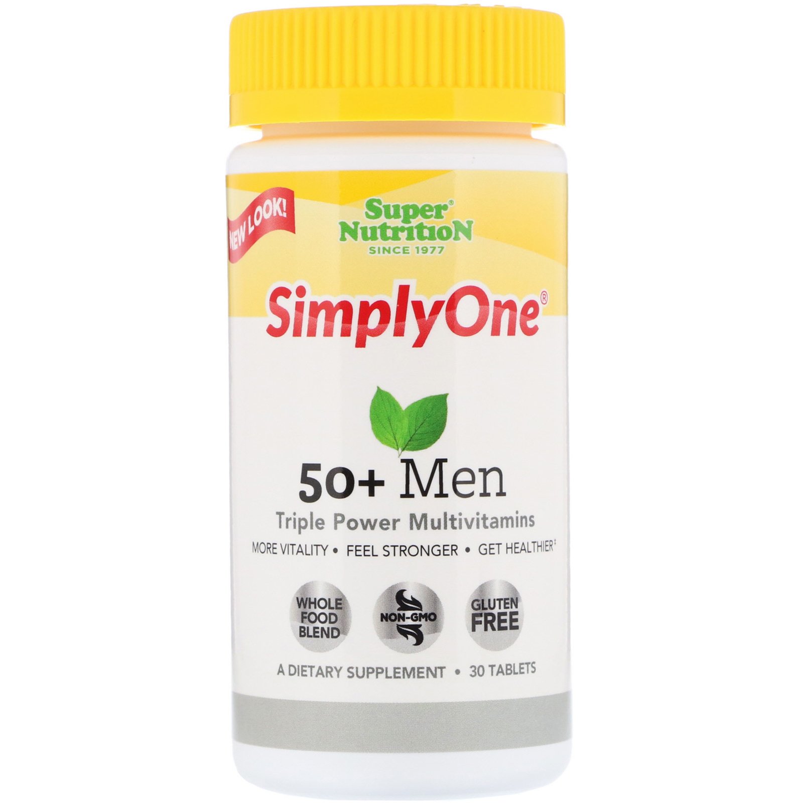 Super Nutrition, SimplyOne, Homens de 50+, Multivitamínico de Potência Tripla, 30 Comprimidos