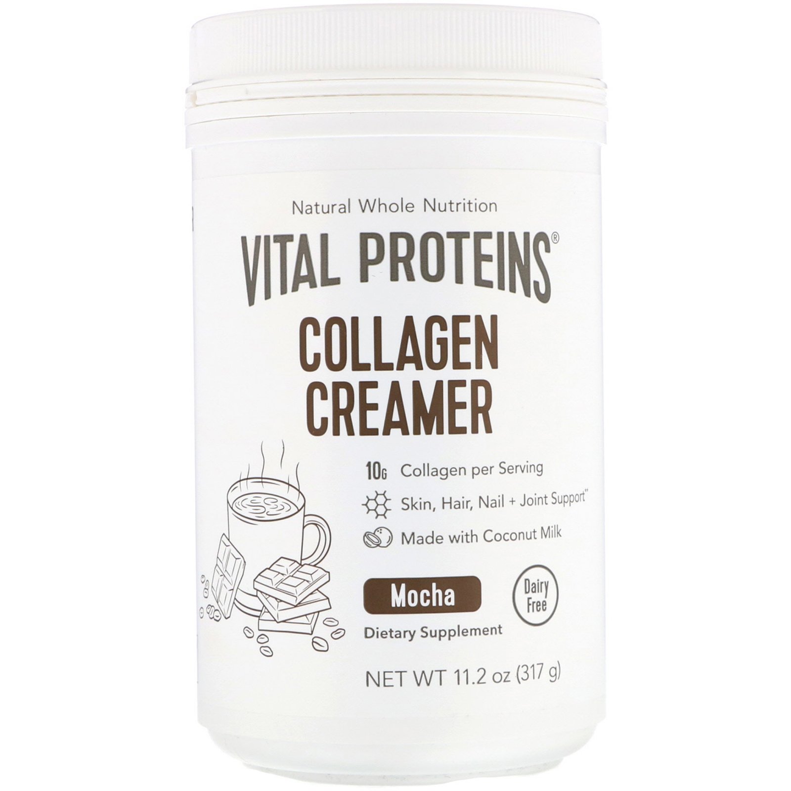 Vital Proteins, Creamer de Colágeno em Pó, Mocha, 11,2 oz (317 g)