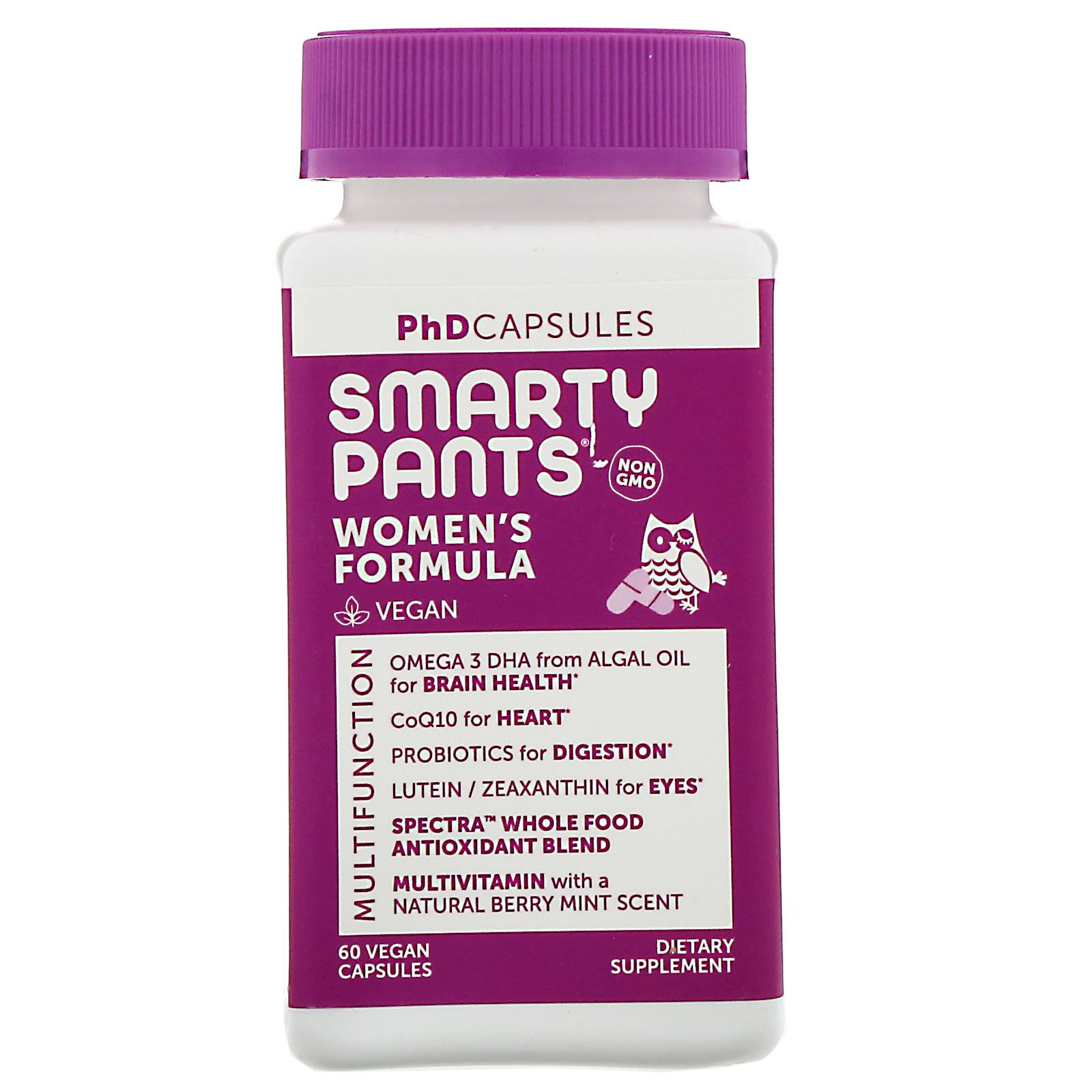 SmartyPants, PhD Capsules, Fórmula para Mulheres, 60 Cápsulas Veganas