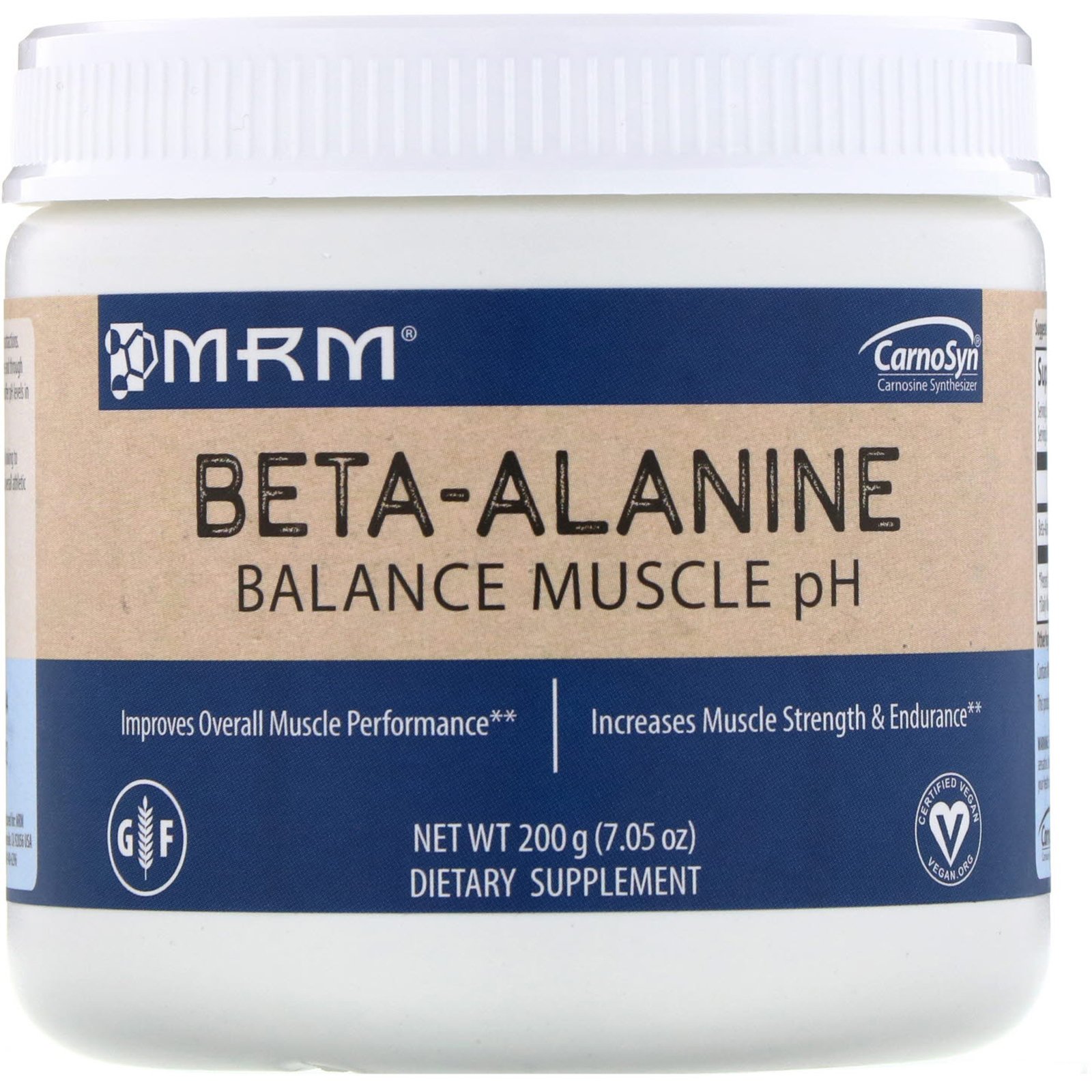 MRM, Beta-Alanine, Balance Muscle pH, 200 g (7,05 oz)