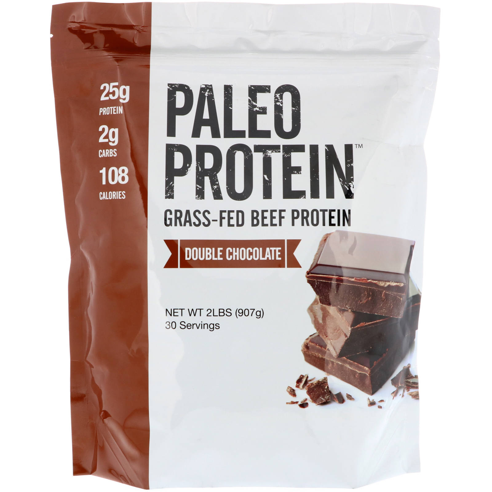 Julian Bakery, Proteína Paleo, Proteína de Carne Bovina de Gado a Pasto, Chocolate Duplo, 2 lbs (907 g)