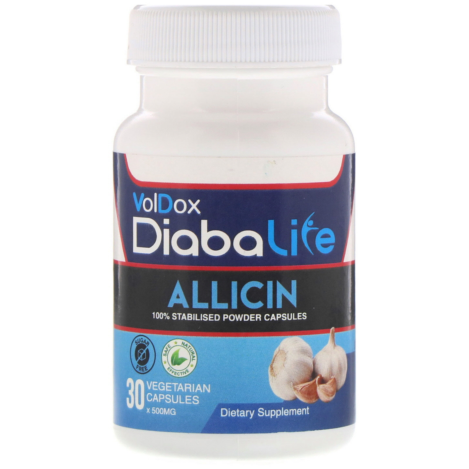 Allimax, Diabalife, Alicina, 500 mg, 30 Cápsulas Vegetarianas