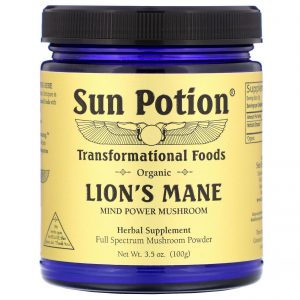 Comprar sun potion, cogumelo juba de leão orgânico, 3,5 oz (100 g) preço no brasil cogumelos suplementos nutricionais suplemento importado loja 103 online promoção -