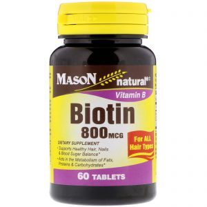 Comprar mason natural, biotin, 800 mcg , 60 tablets preço no brasil biotina vitaminas e minerais suplemento importado loja 121 online promoção -