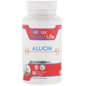 Allimax, HeartLife, Alicina, 500 mg, 60 Cápsulas Vegetarianas