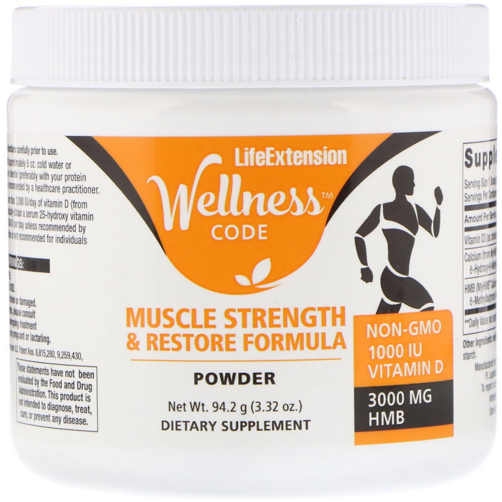 Life Extension, Código do Bem-Estar, Fórmula para Força Muscular e Restauração, 3,32 oz (94,2 g)