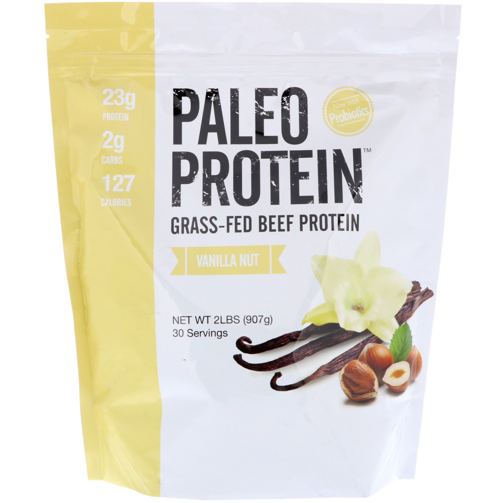 Julian Bakery, Proteína Paleo, Proteína de Gado Alimentado com Grama, Sabor Baunilha e Nozes, 907 g (2 lbs)