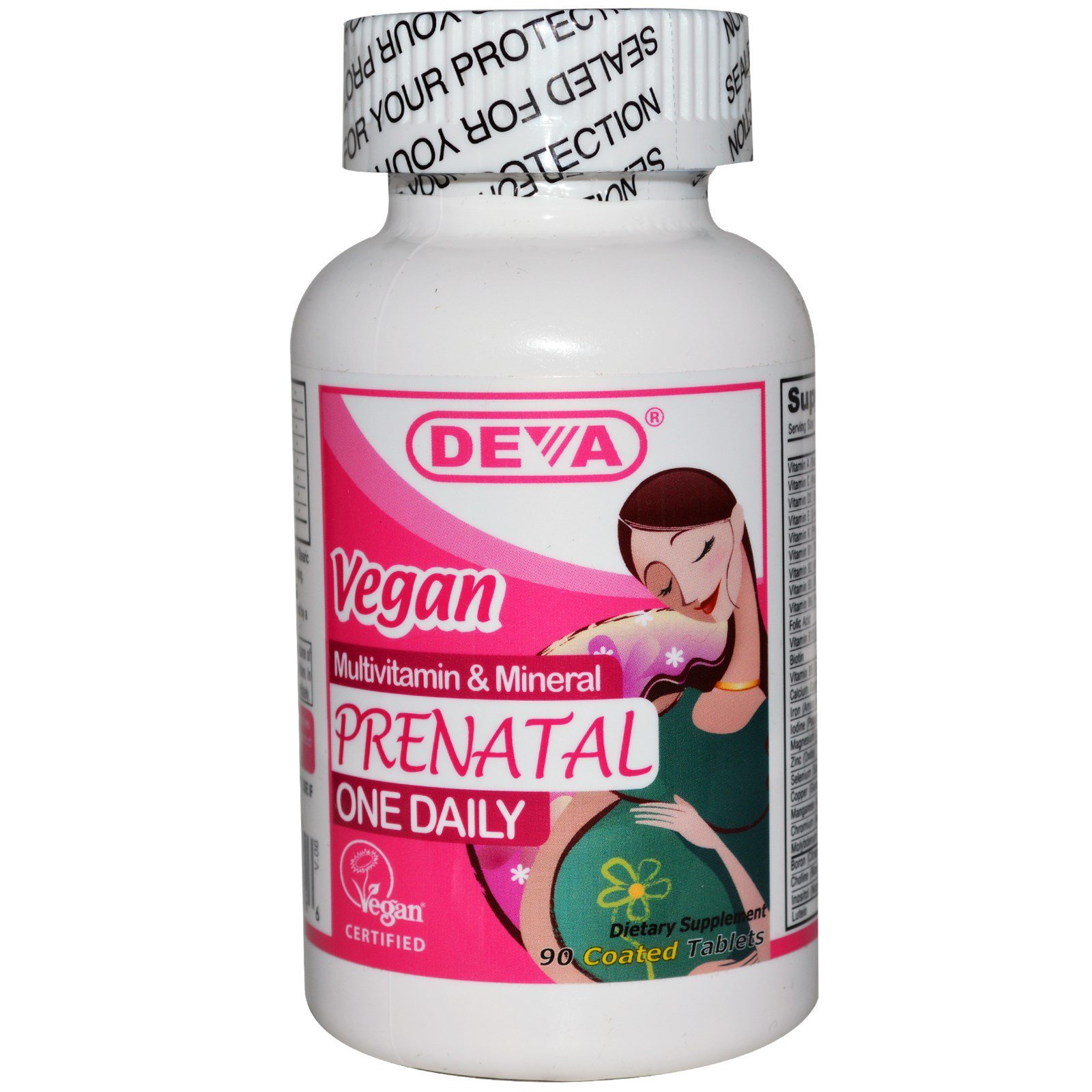 Deva, Vegano, Pré-natal, Multivitamínico e Mineral, Um Diariamente, 90 Comprimidos Revestidos