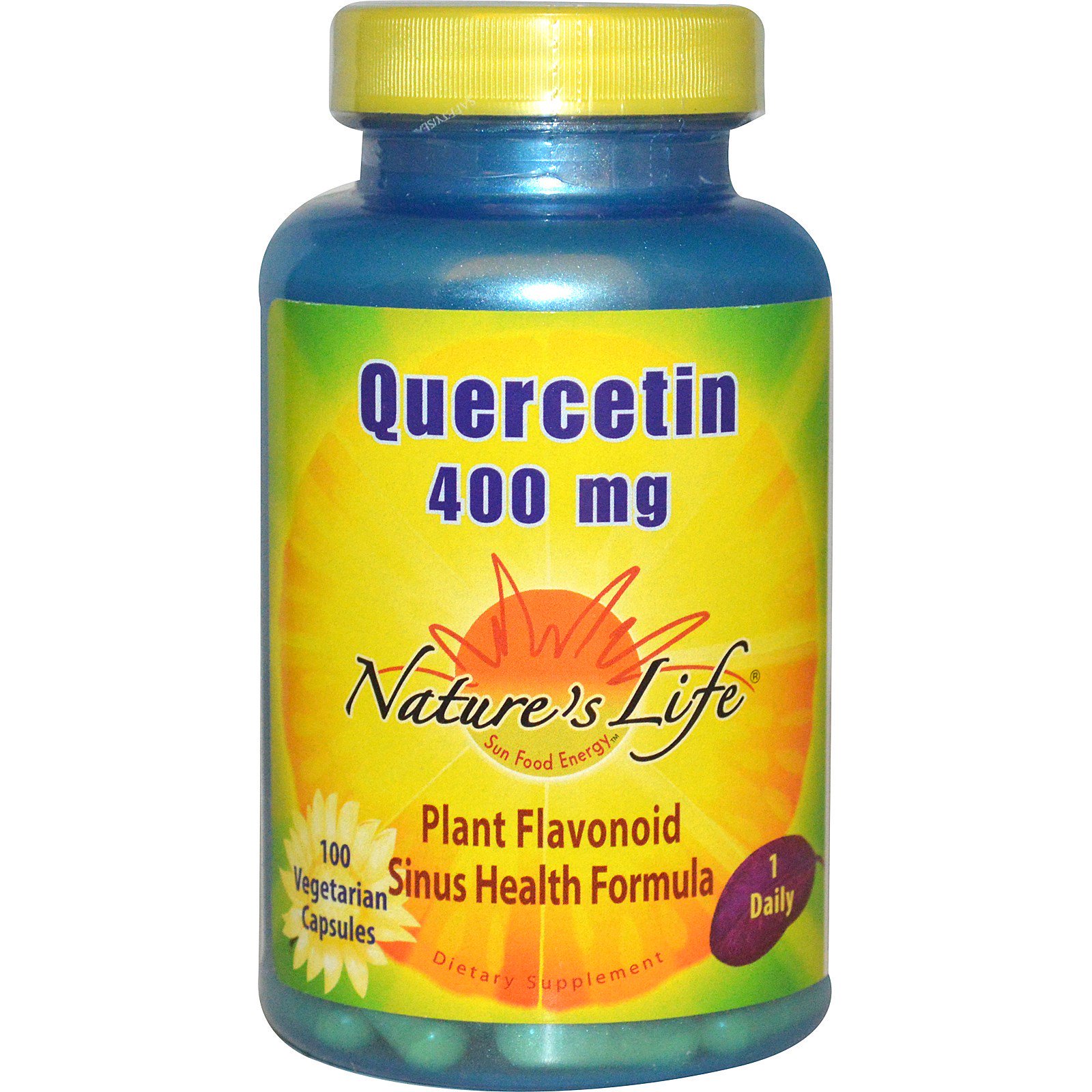 Nature's Life, Quercetina, 400 mg, 100 Cápsulas Vegetais