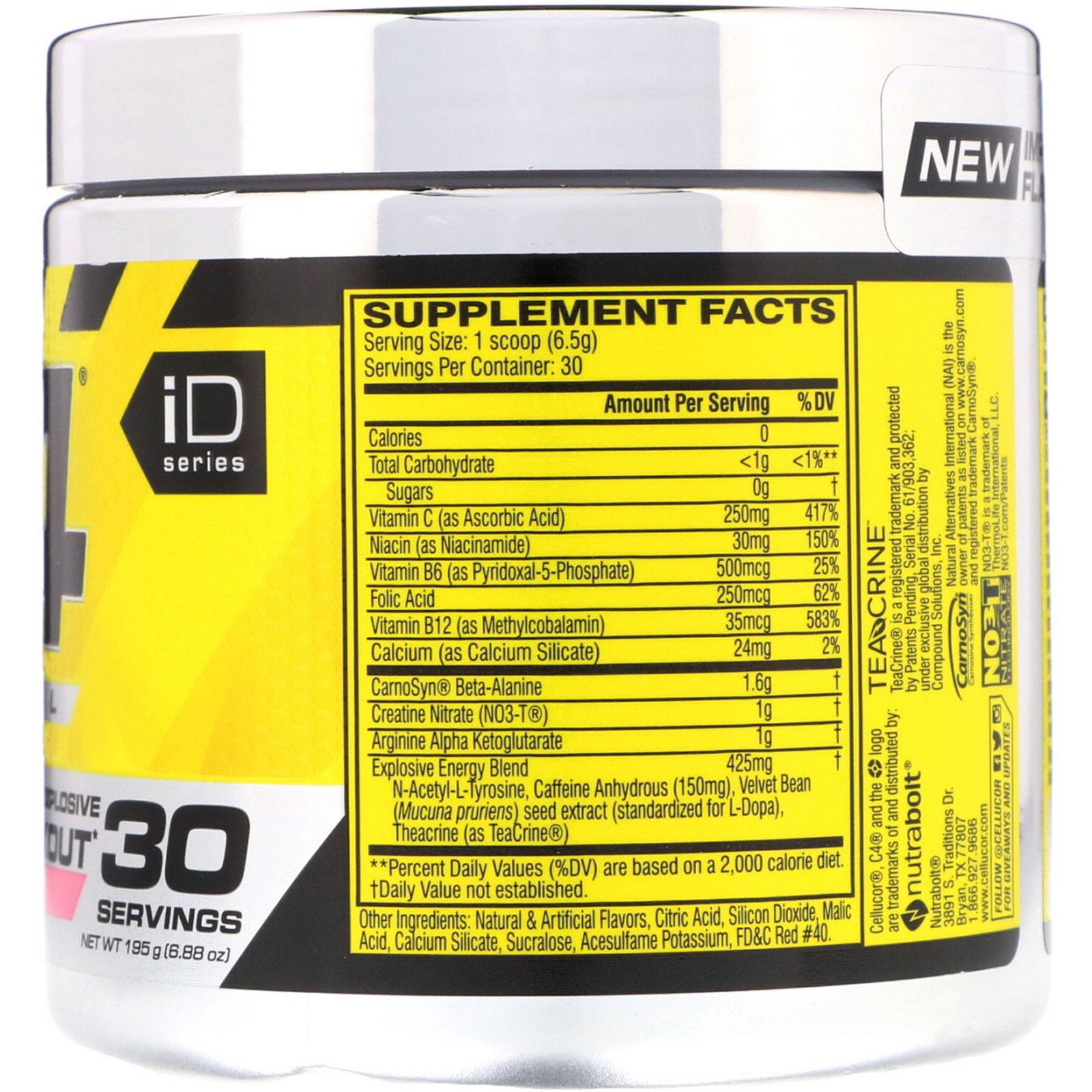 Cellucor, Explosivo Original C4, Pré-Treino, Margarita de Morango, 195 g - Imagem 2