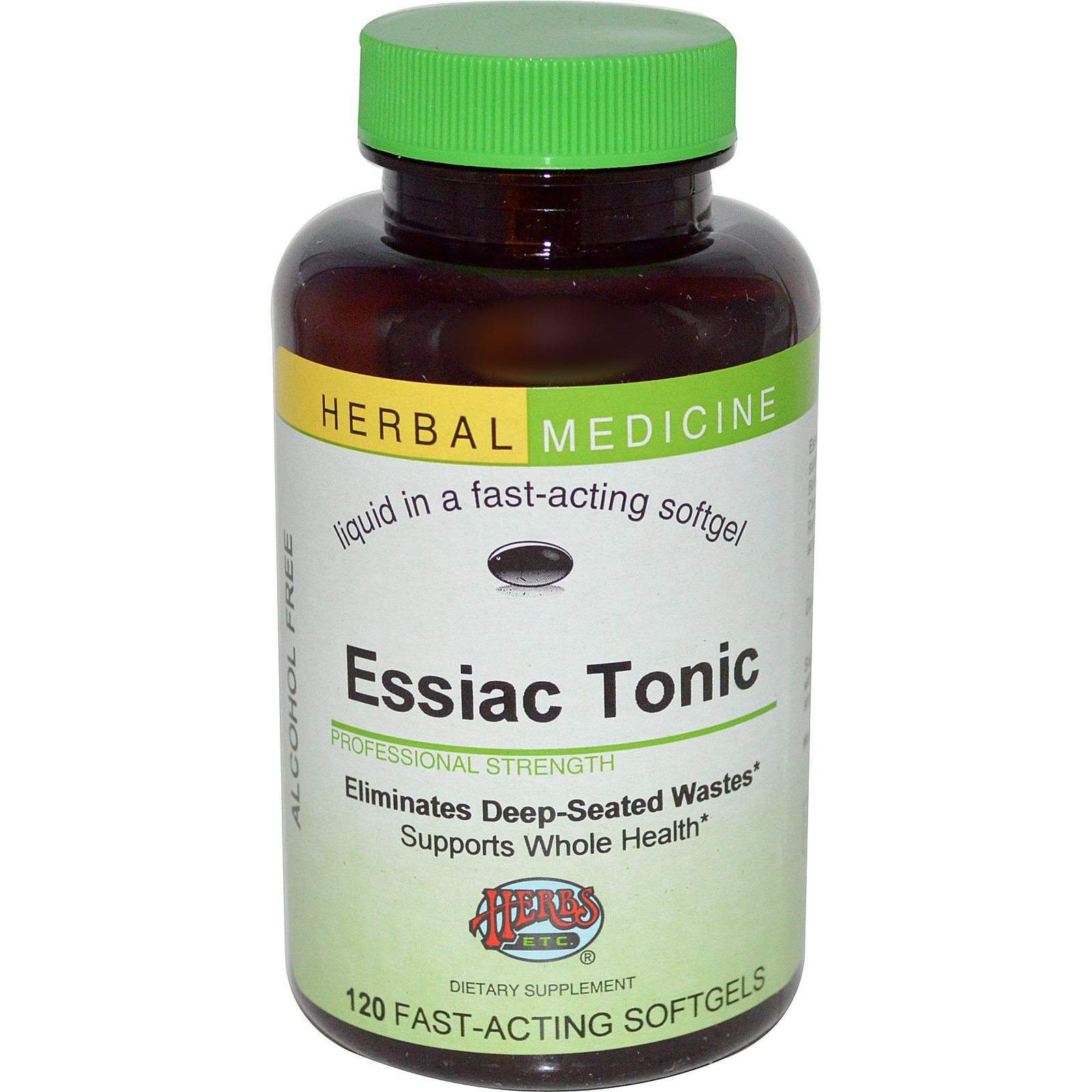 Herbs Etc., Tônico de Essiac, Sem Álcool, 120 Cápsulas Gelatinosas de Ação Rápida