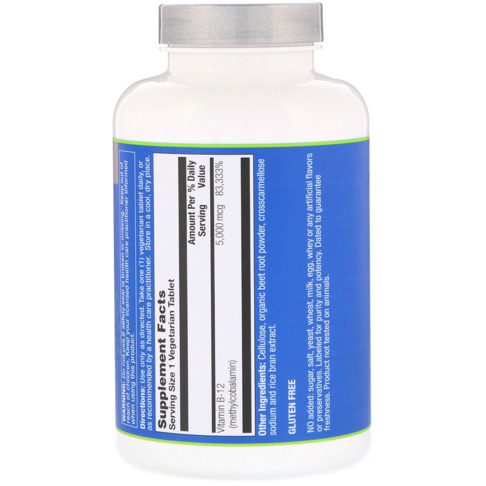 Vita Logic, Blast B-12, 5,000 mcg, 90 Vegetarian Tablets - Imagem 2