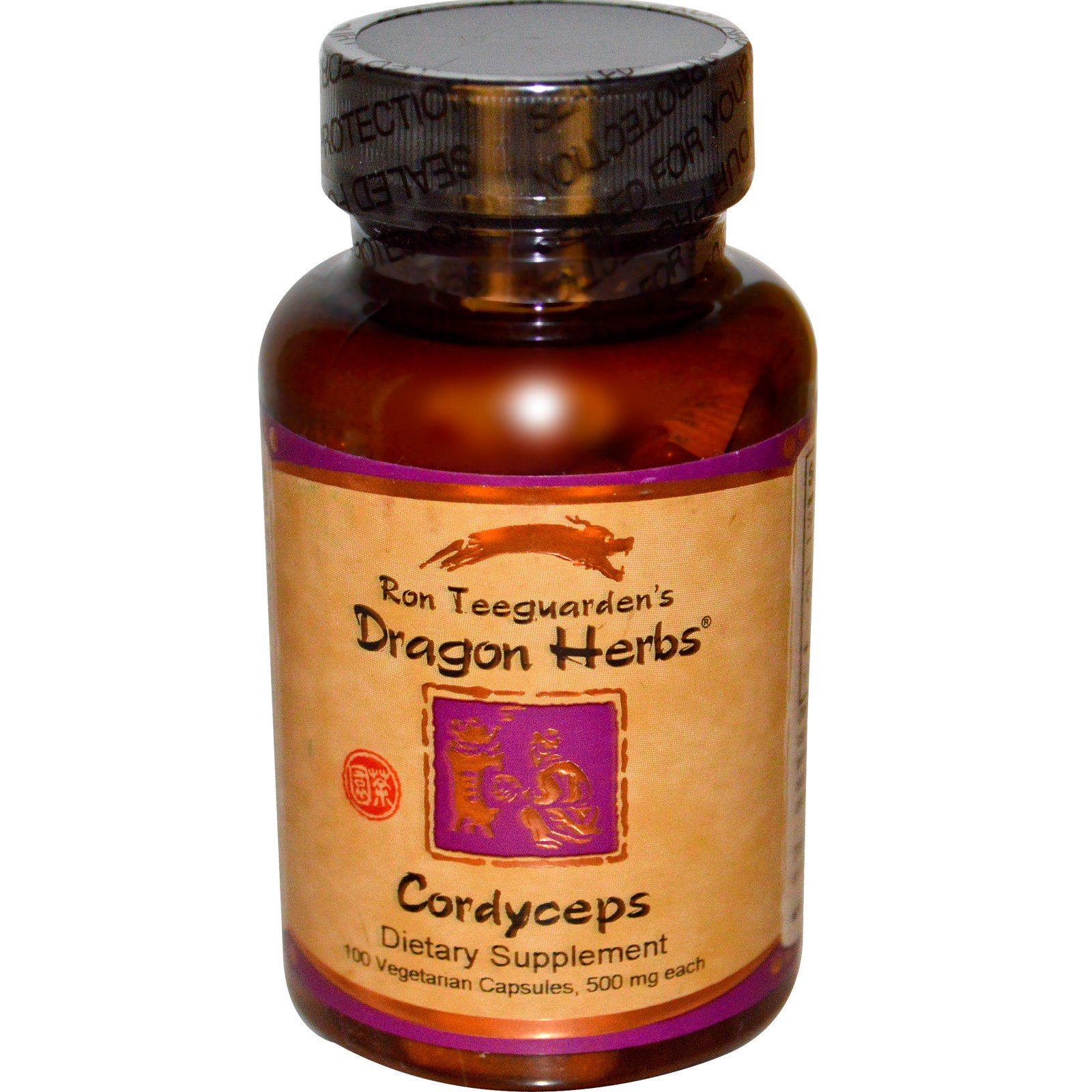 Dragon Herbs, Cordyceps, 500 mg, 100 Cápsulas Vegetarianas