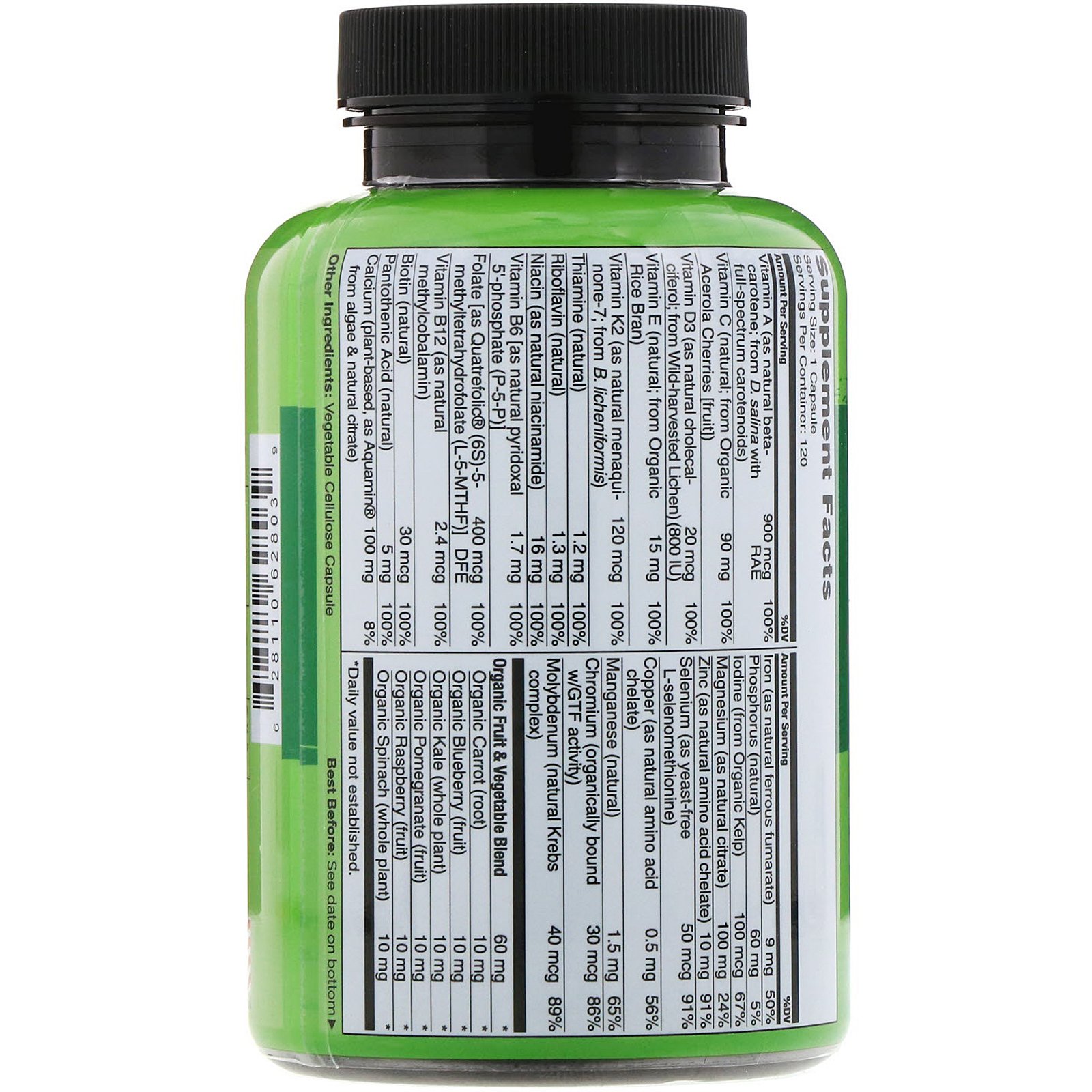 NATURELO, One Daily Multivitamin for Women, 120 Vegetarian Capsules - Imagem 2