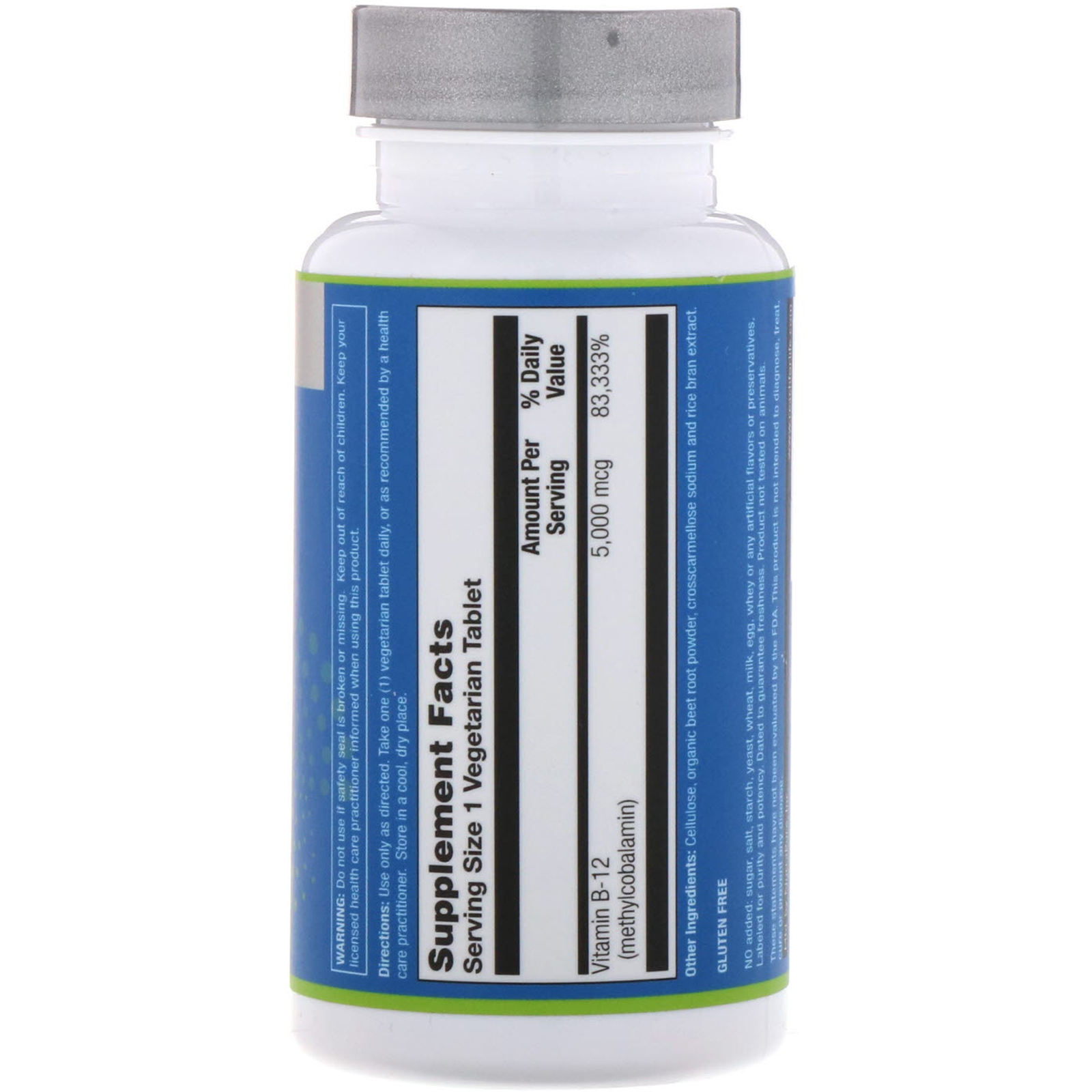 Vita Logic, Blast B-12, 5,000 mcg, 30 Vegetarian Tablets - Imagem 2