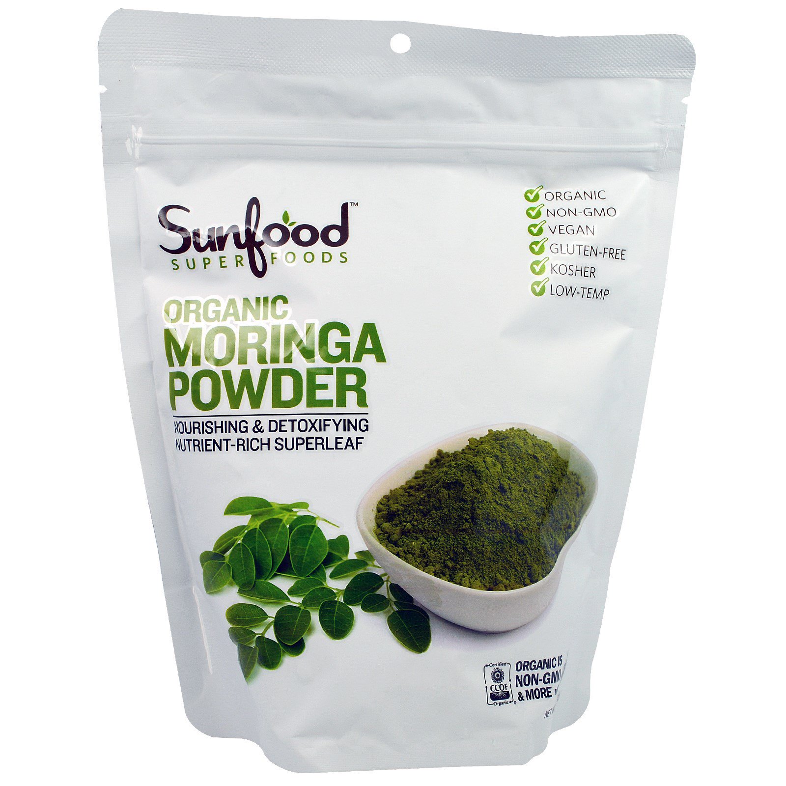 Sunfood, Moringa Orgânica em Pó, 227g