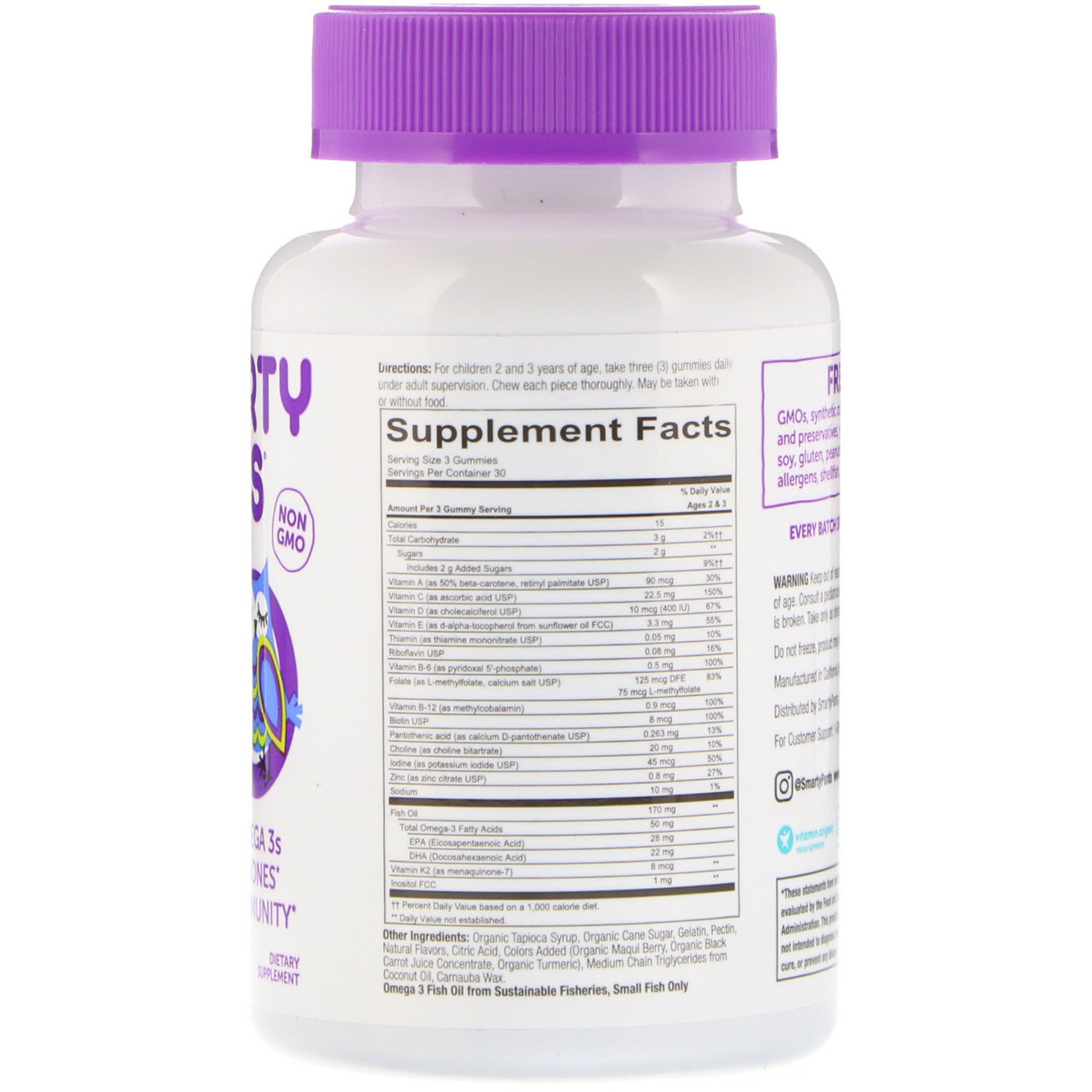 SmartyPants, Toddler Complete, Multi and Omega 3s, 90 Gummies - Imagem 2