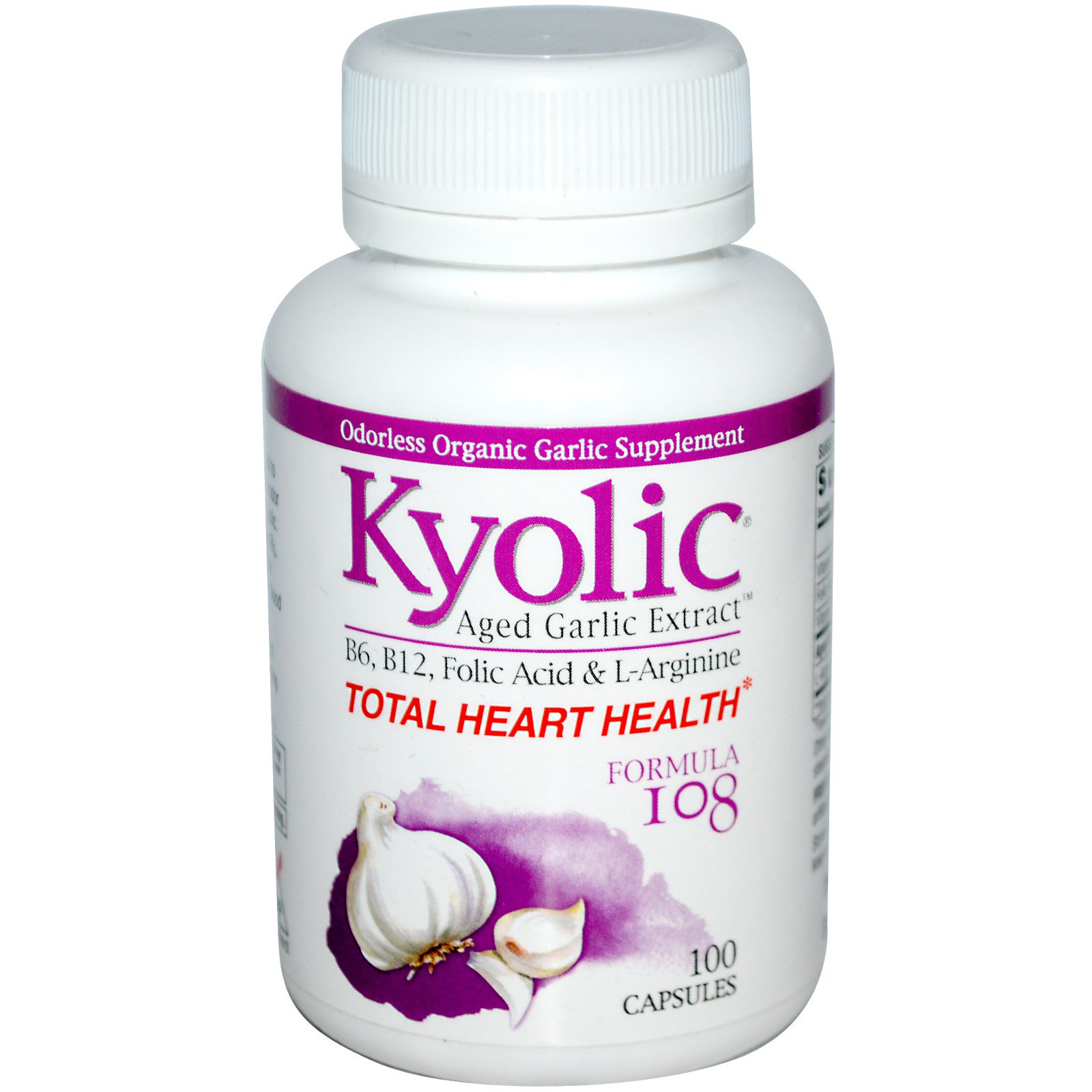 Kyolic, Total Heart Health, Fórmula 108, 100 Cápsulas