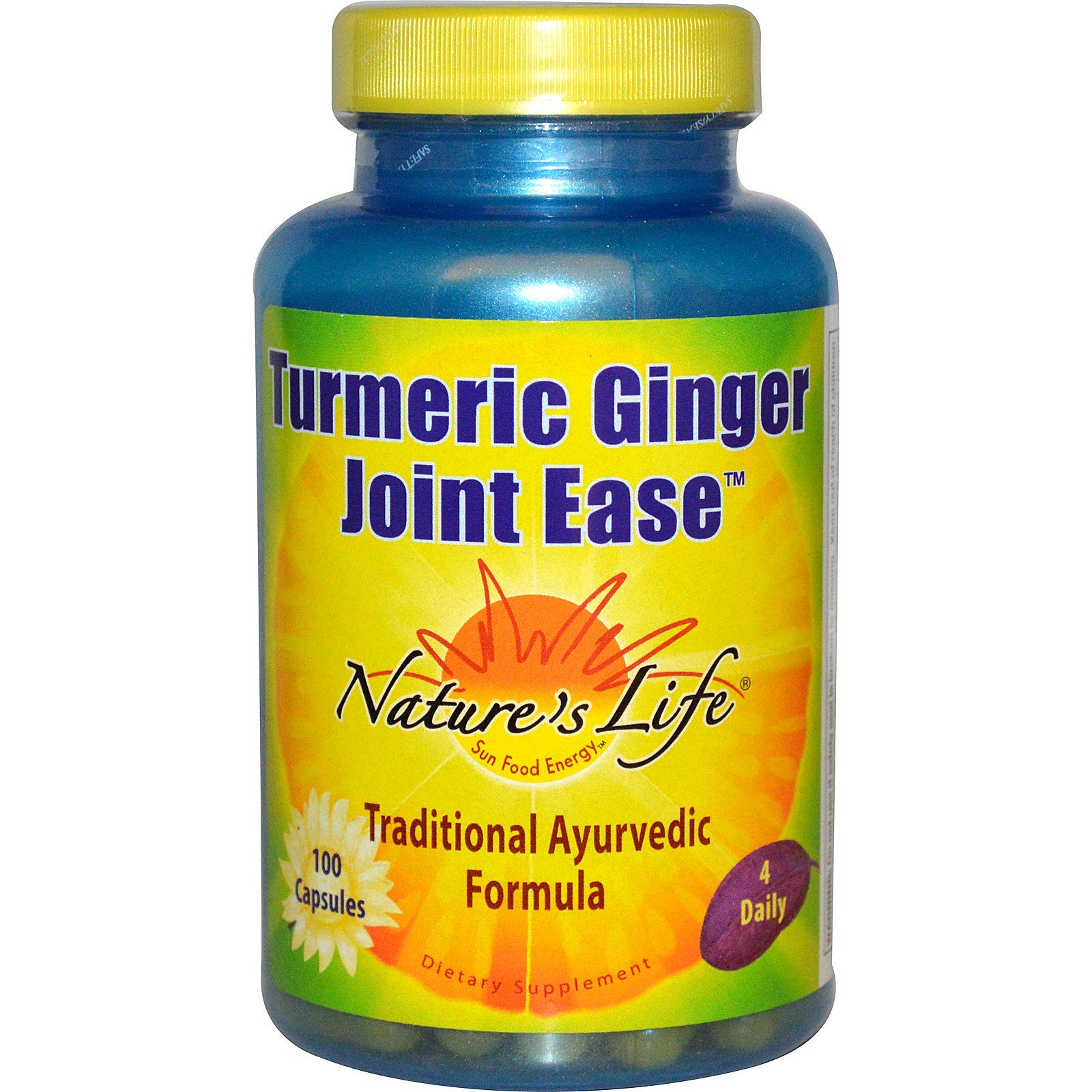 Nature's Life, Facilitador Articular Cúrcuma e Gengibre, 100 Cápsulas