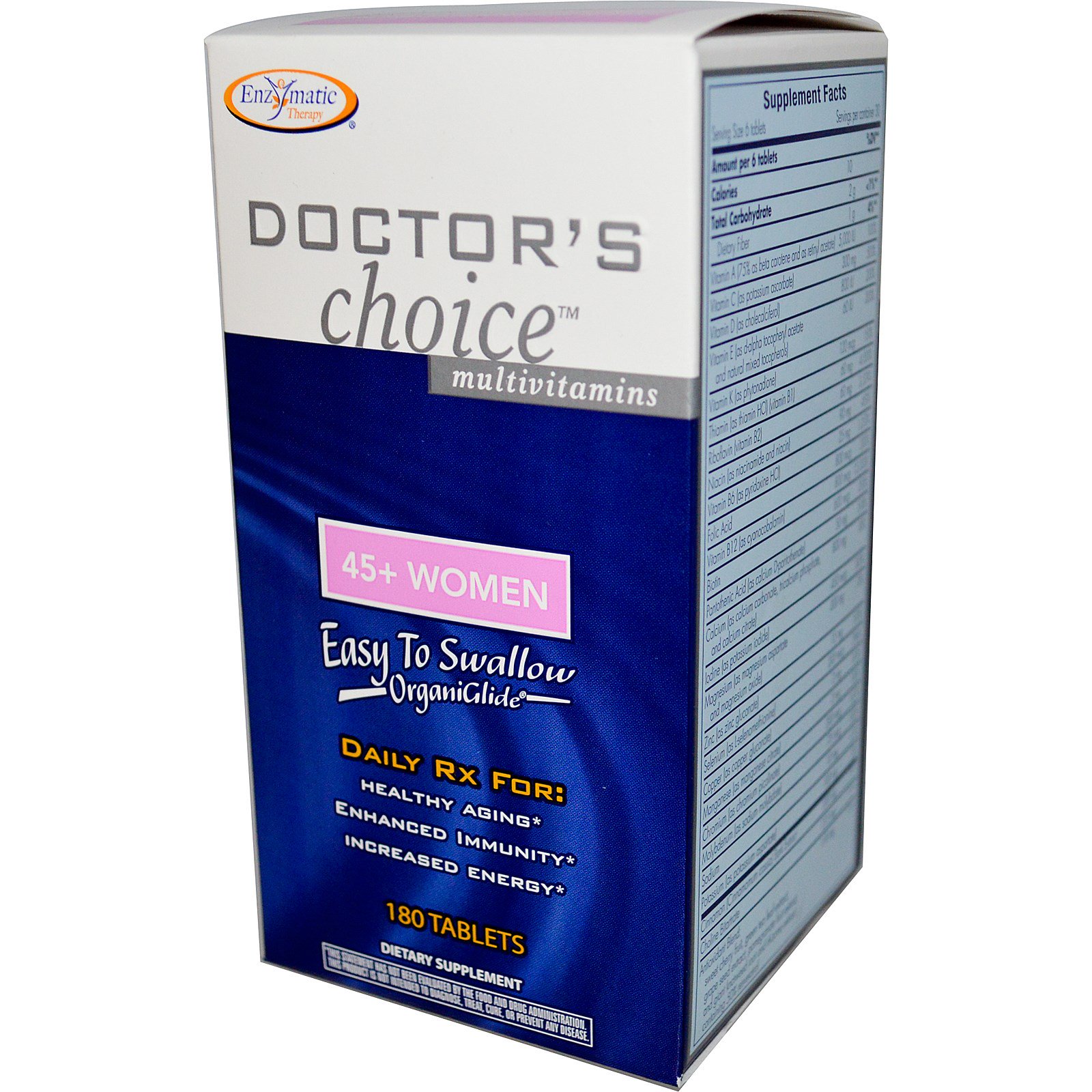 Enzymatic Therapy, Doctor's Choice Multivitamínico, Mulheres 45+, 180 tabletes